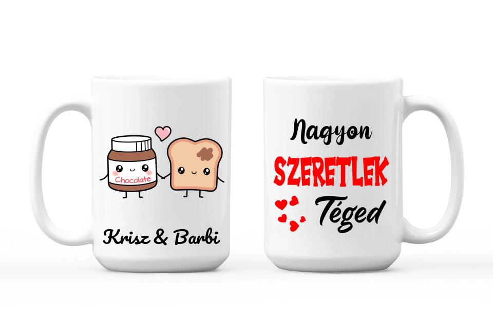 Egyedi bögre pároknak - Szerelmes harapnivalók