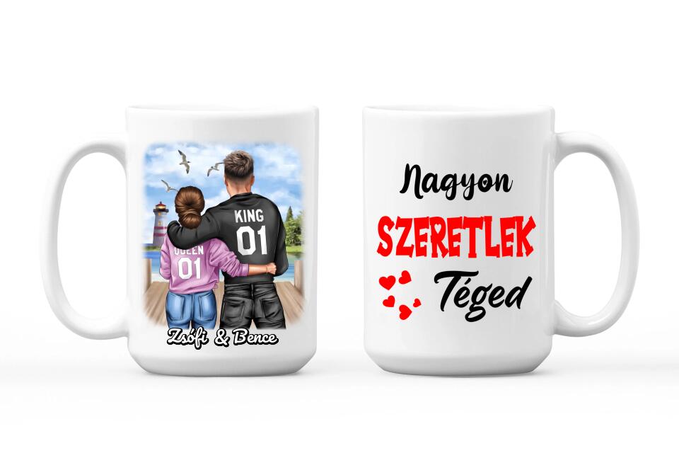 Egyedi bögre pároknak - King and Queen