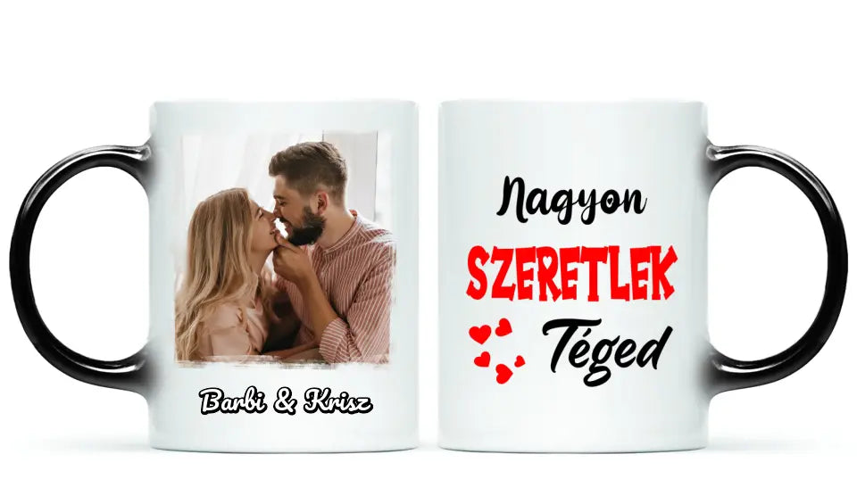 Egyedi bögre pároknak, saját fotóval