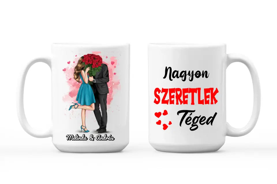 Egyedi bögre pároknak - szerelmes pár