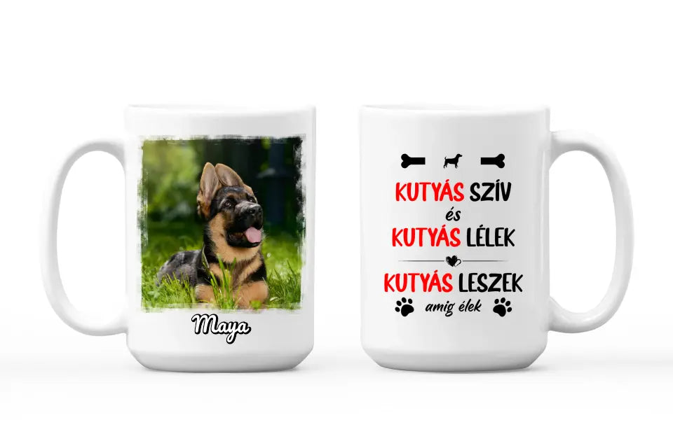 Egyedi bögre kutya gazdiknak, saját fotóval