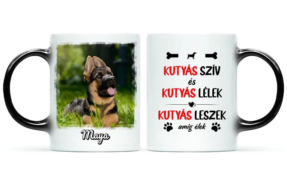 Egyedi bögre kutya gazdiknak, saját fotóval