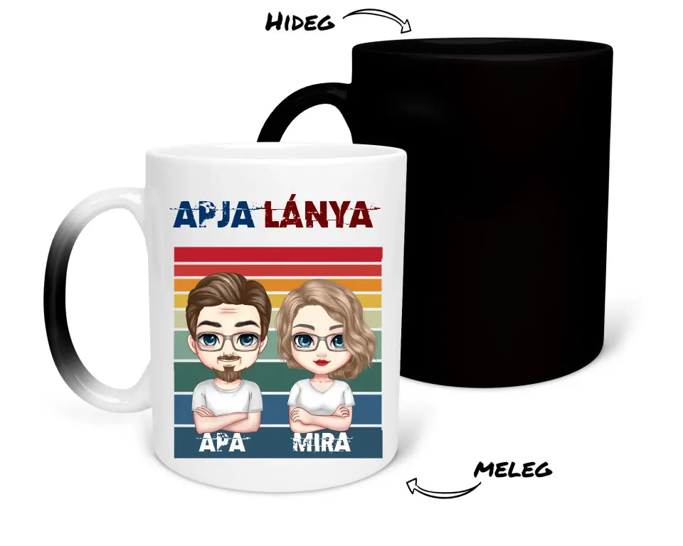Egyedi bögre apáknak - Apja lánya