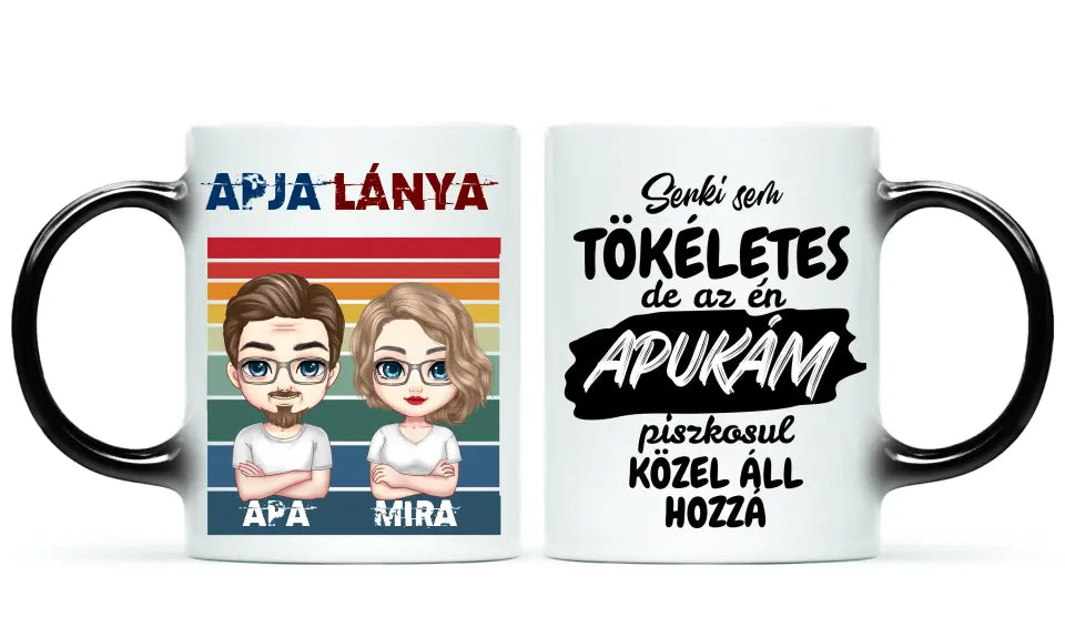 Egyedi bögre apáknak - Apja lánya