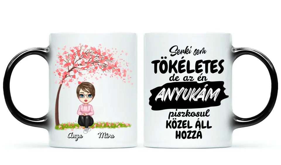 Egyedi bögre anyáknak, akár 3 gyerekkel a fa alatt