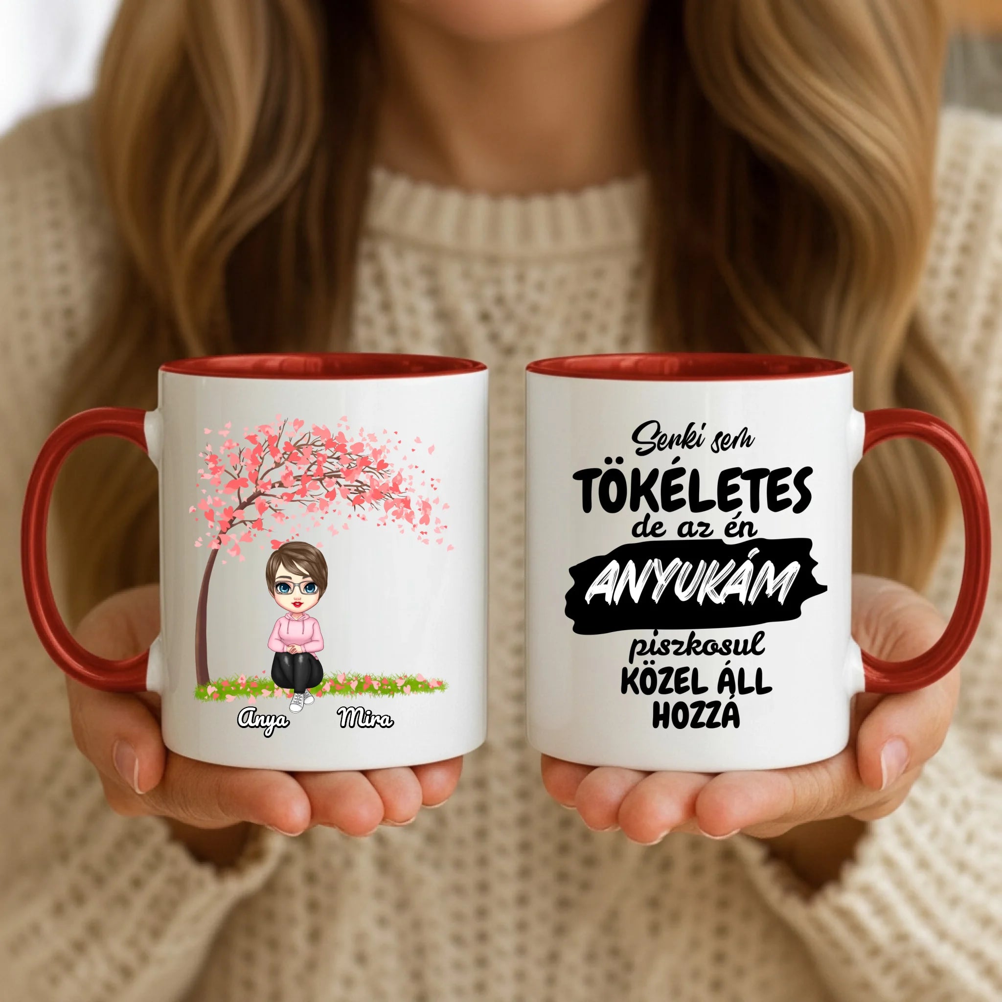11oz Mug Mockup - Red Handle