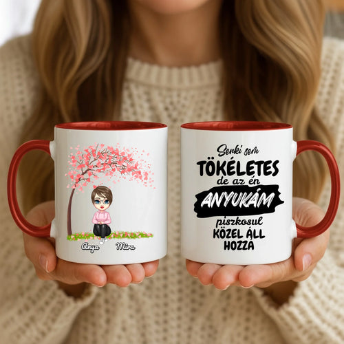 11oz Mug Mockup - Red Handle
