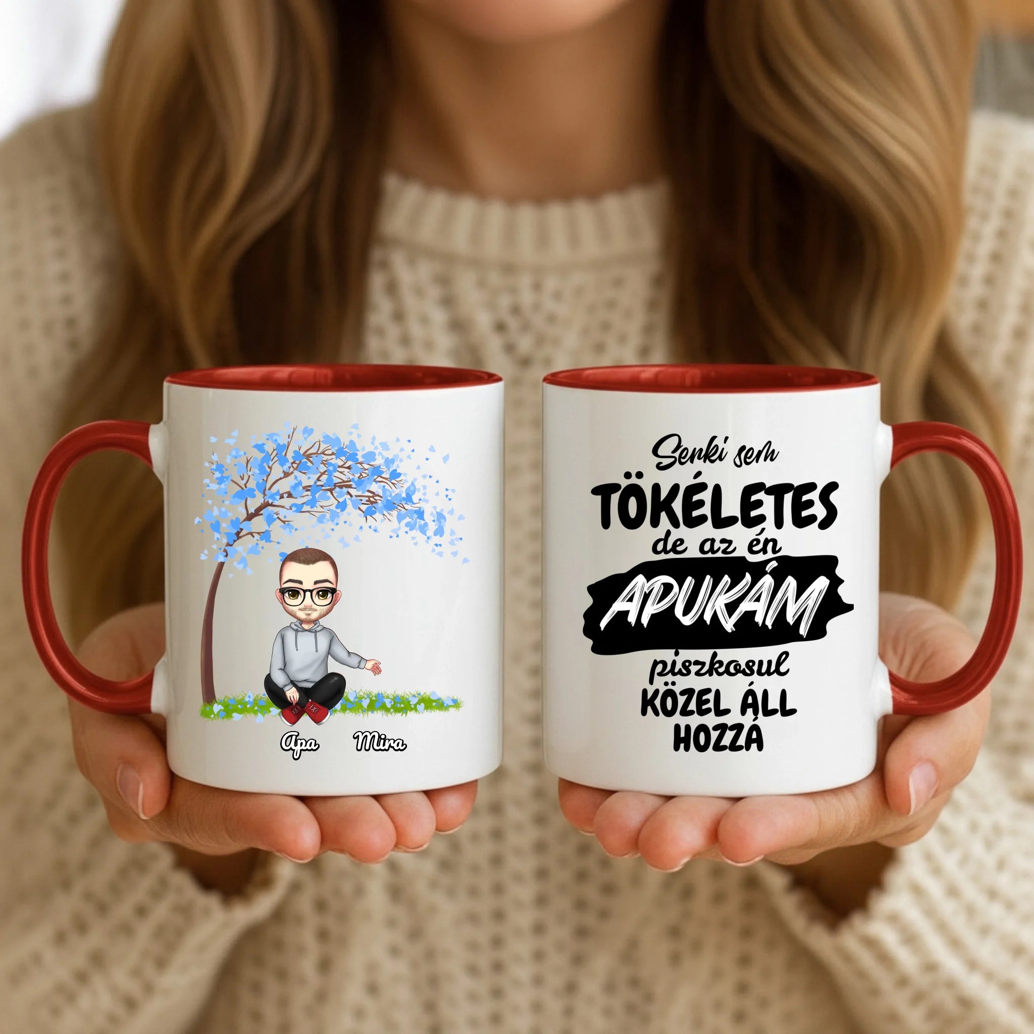 11oz Mug Mockup - Red Handle
