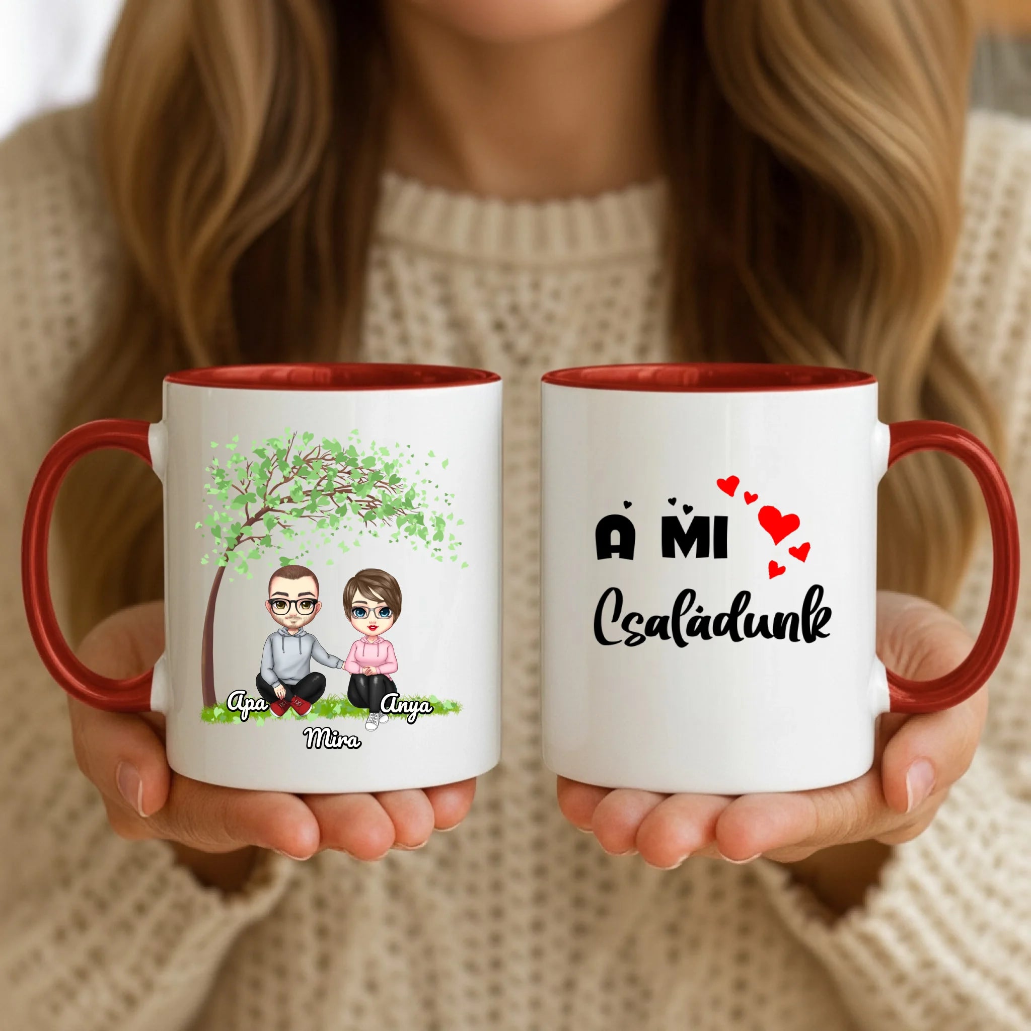 11oz Mug Mockup - Red Handle