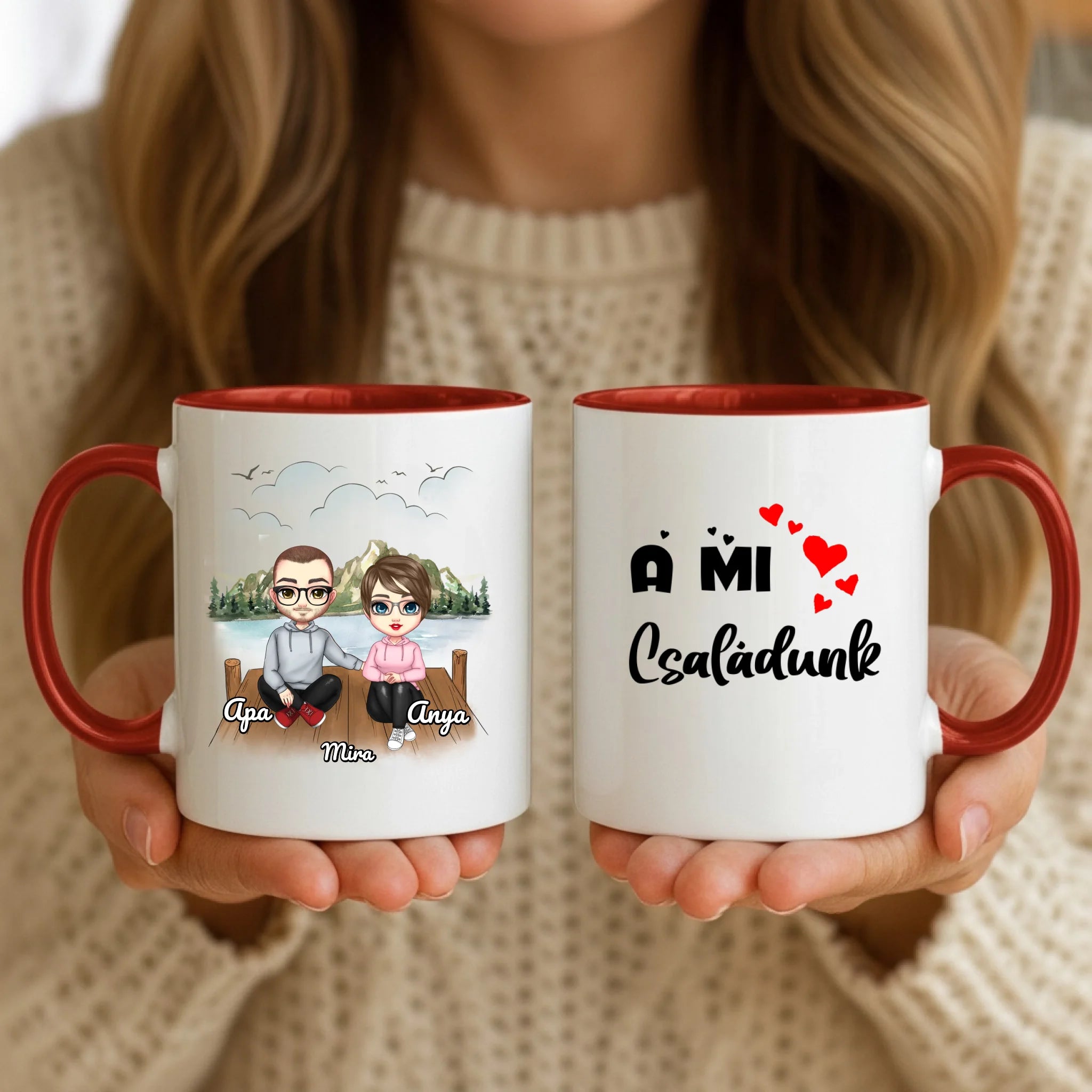 11oz Mug Mockup - Red Handle