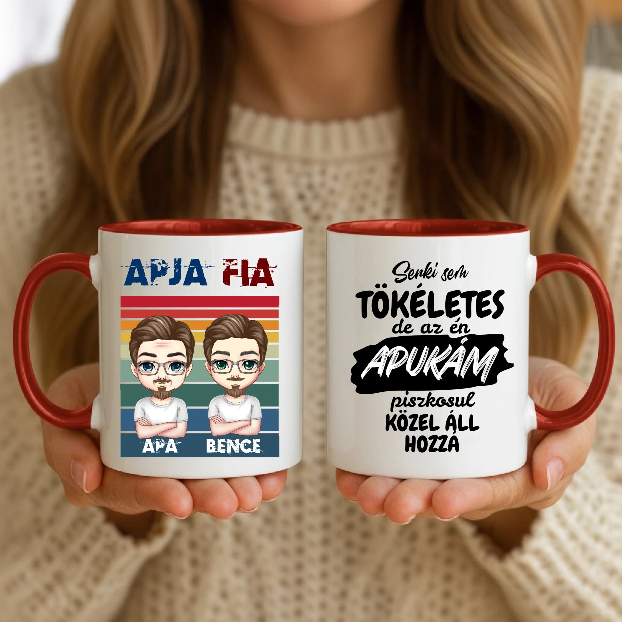 11oz Mug Mockup - Red Handle