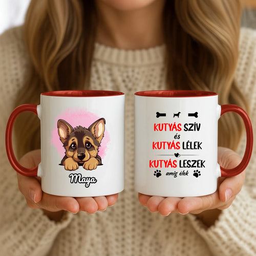 11oz Mug Mockup - Red Handle