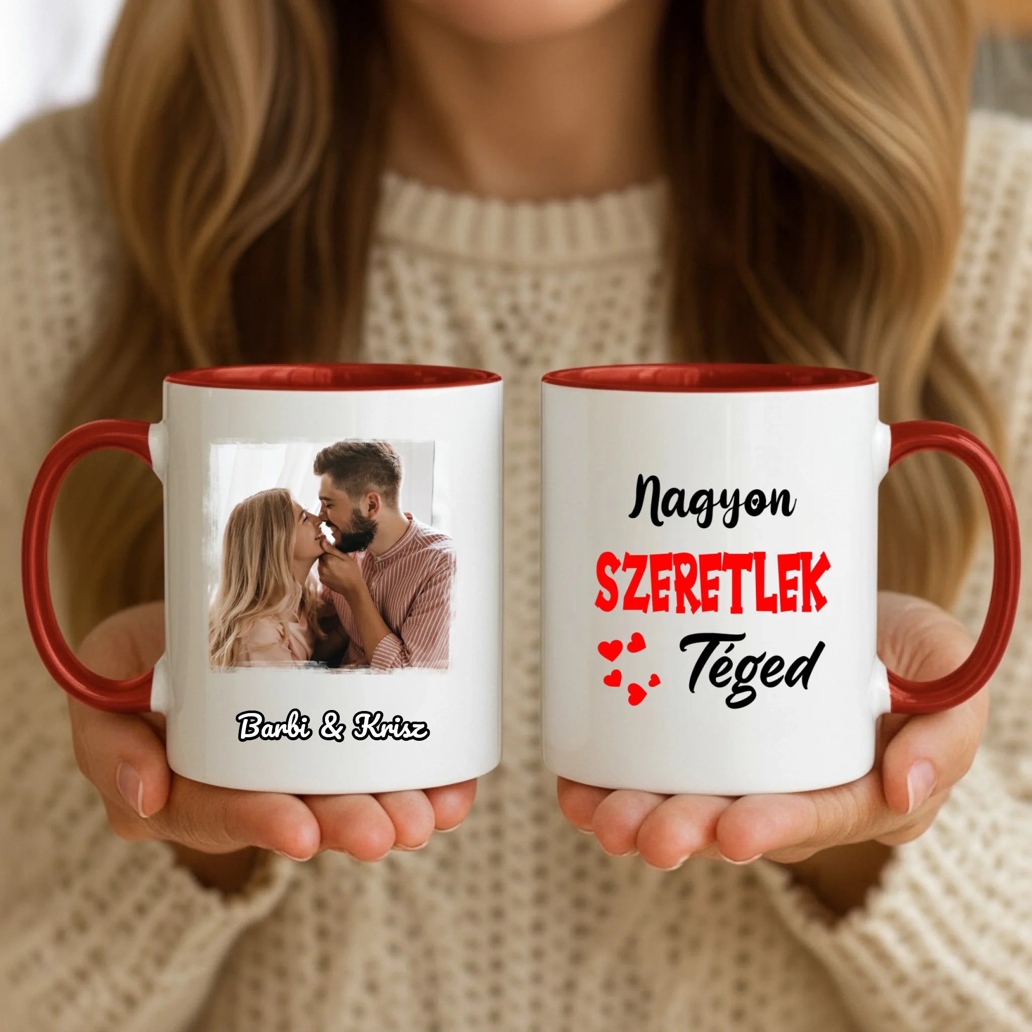 11oz Mug Mockup - Red Handle
