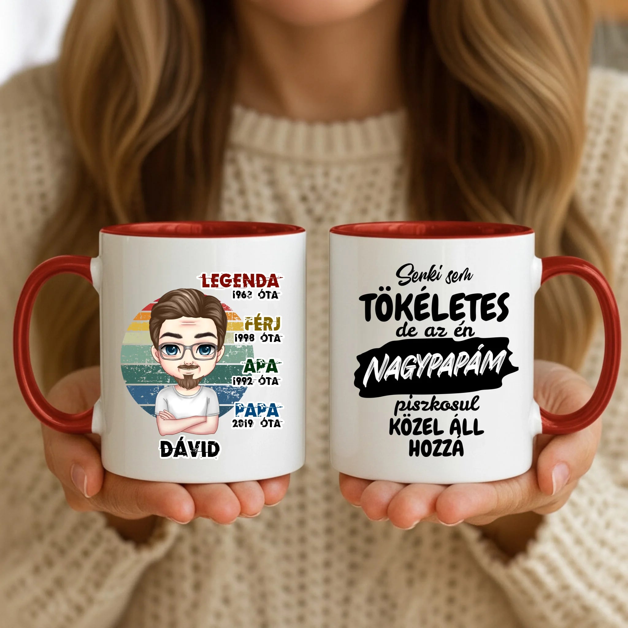 11oz Mug Mockup - Red Handle