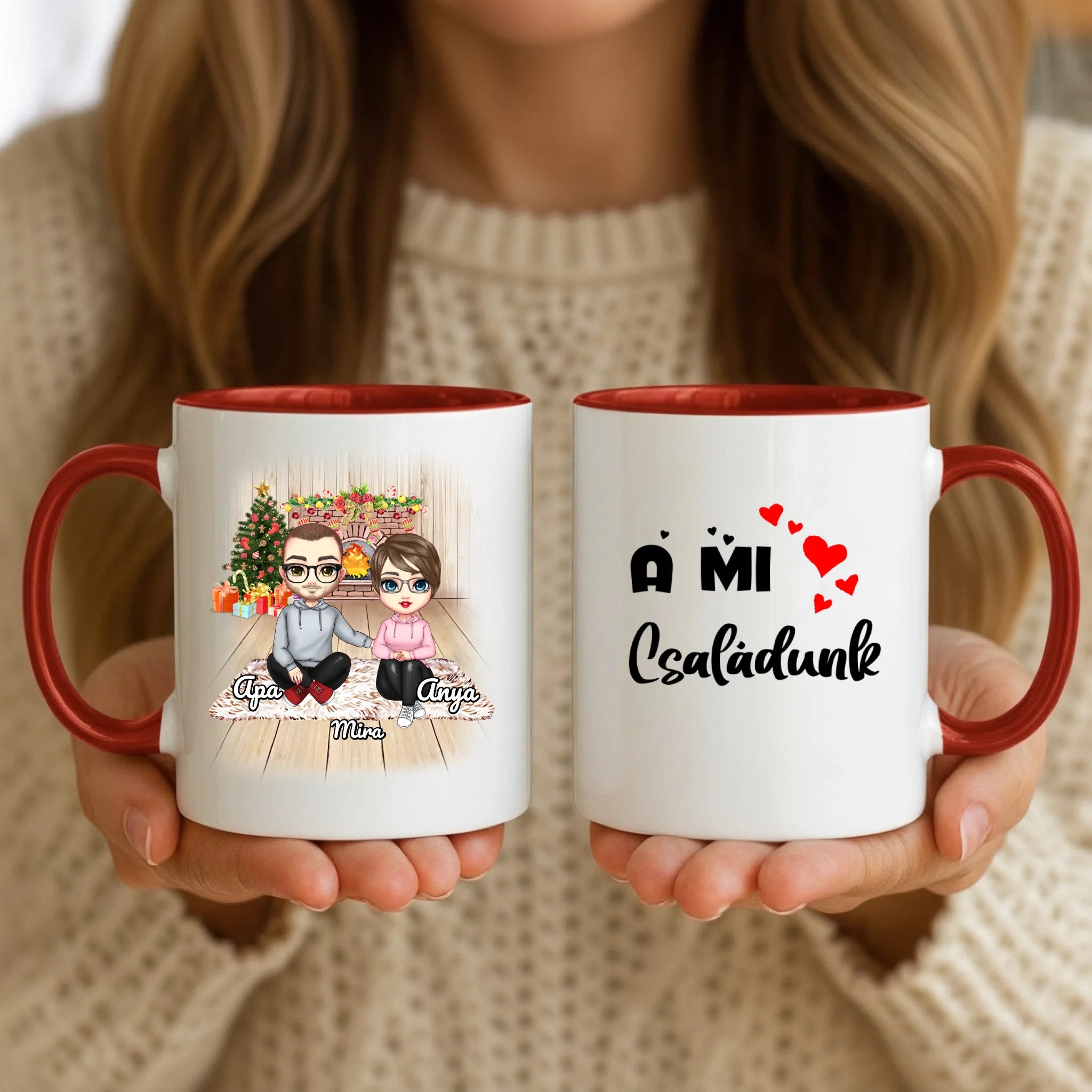 11oz Mug Mockup - Red Handle