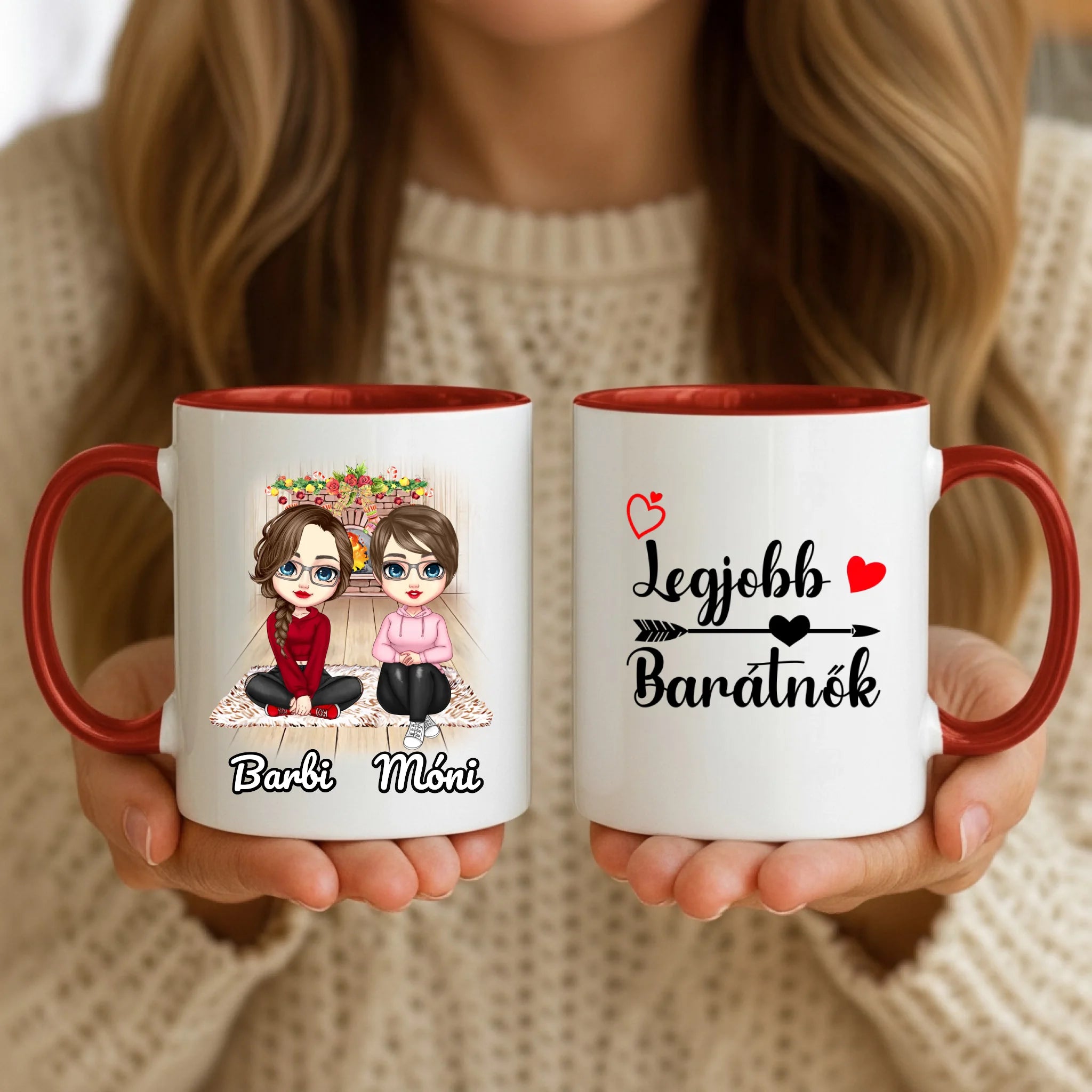 11oz Mug Mockup - Red Handle
