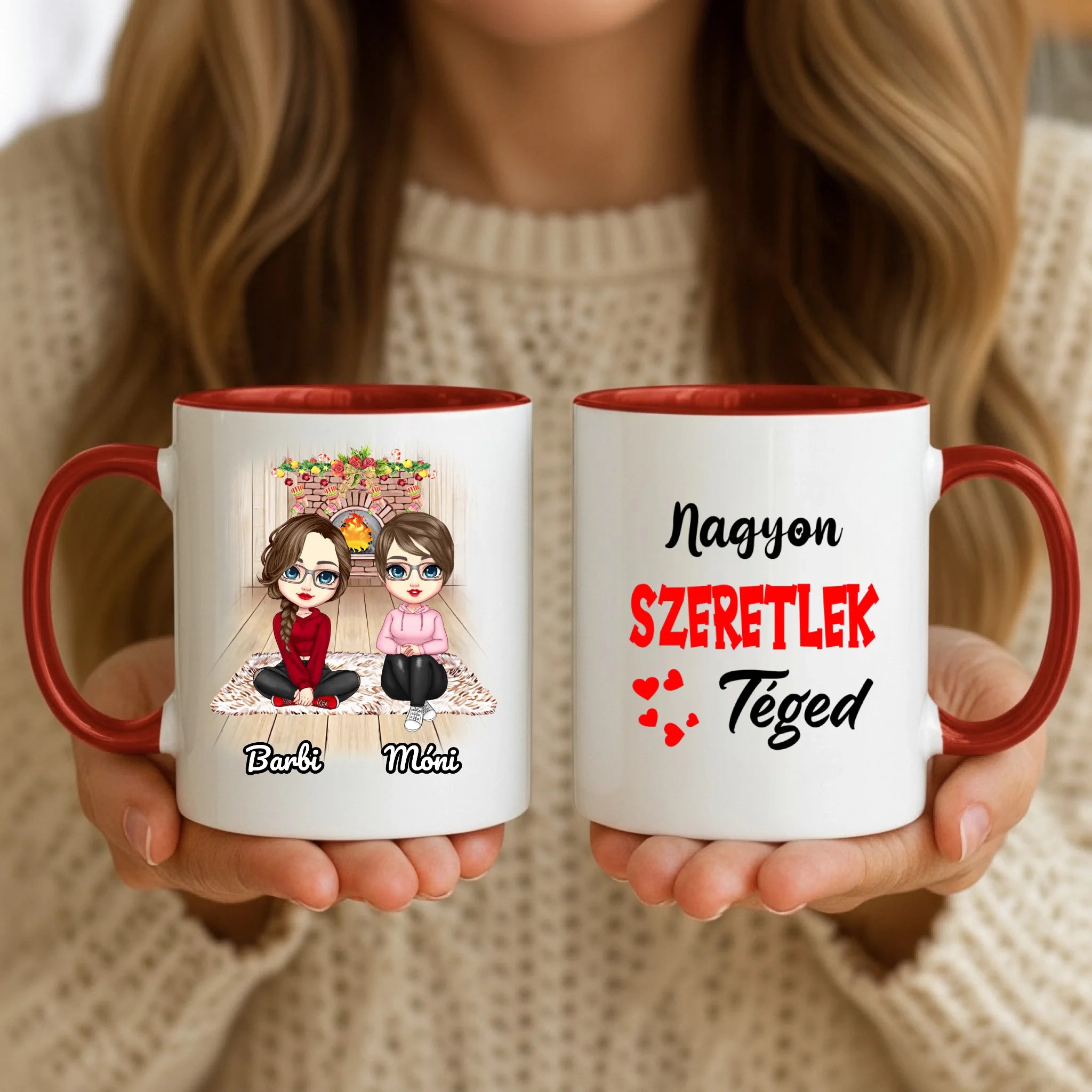 11oz Mug Mockup - Red Handle