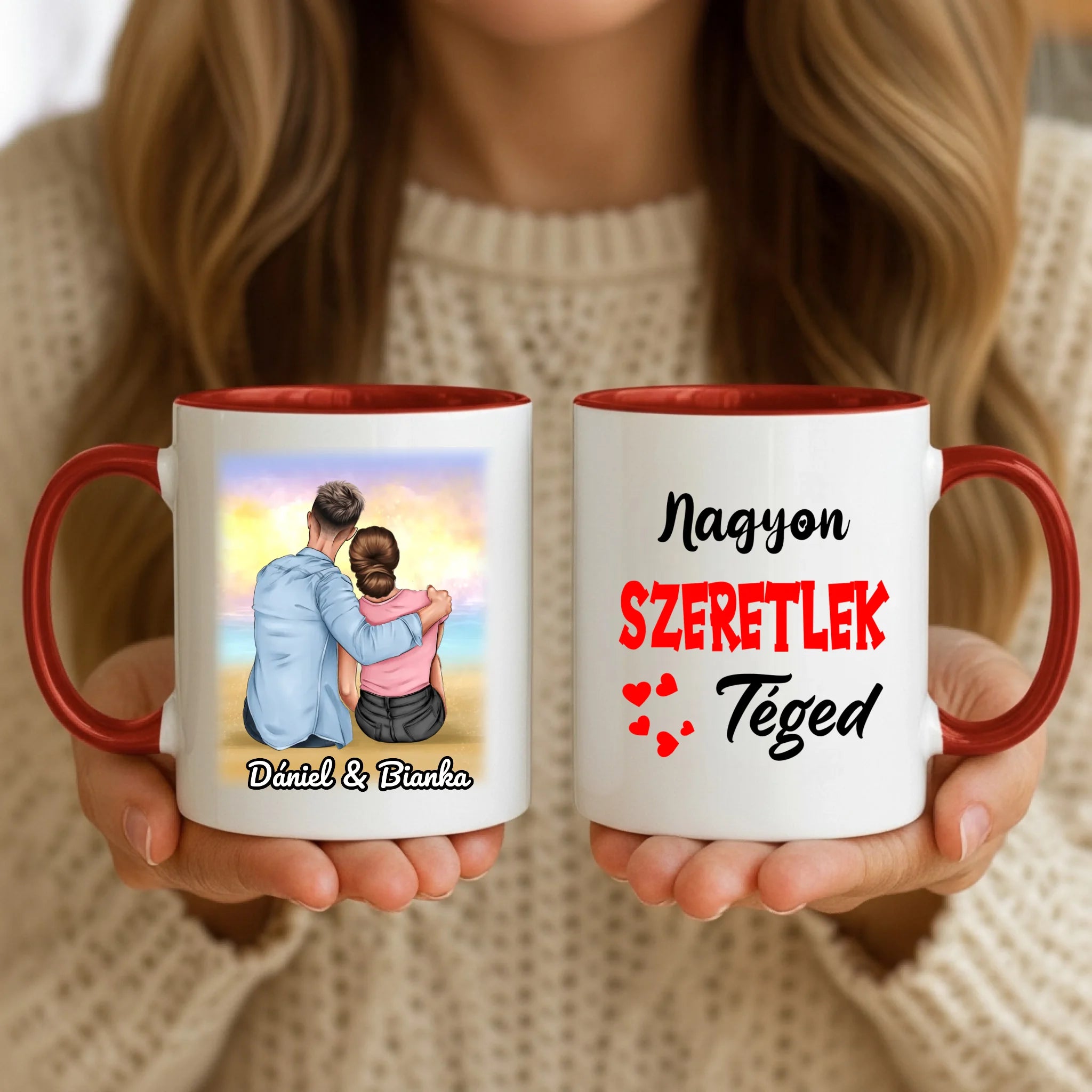 11oz Mug Mockup - Red Handle