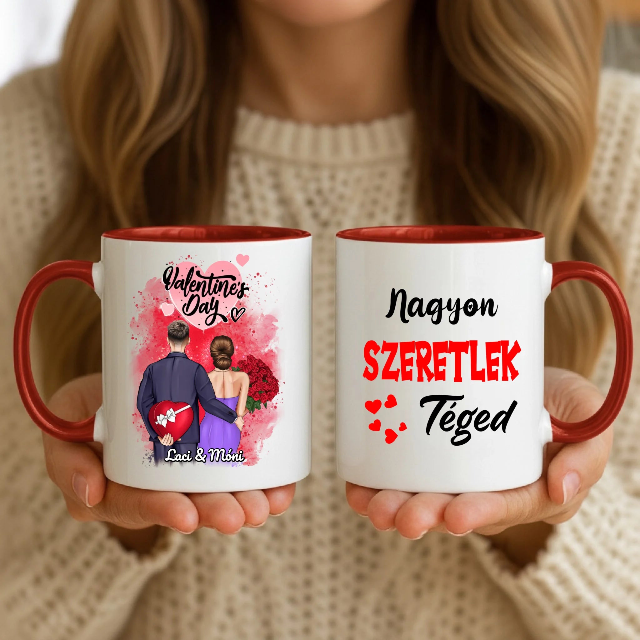 11oz Mug Mockup - Red Handle