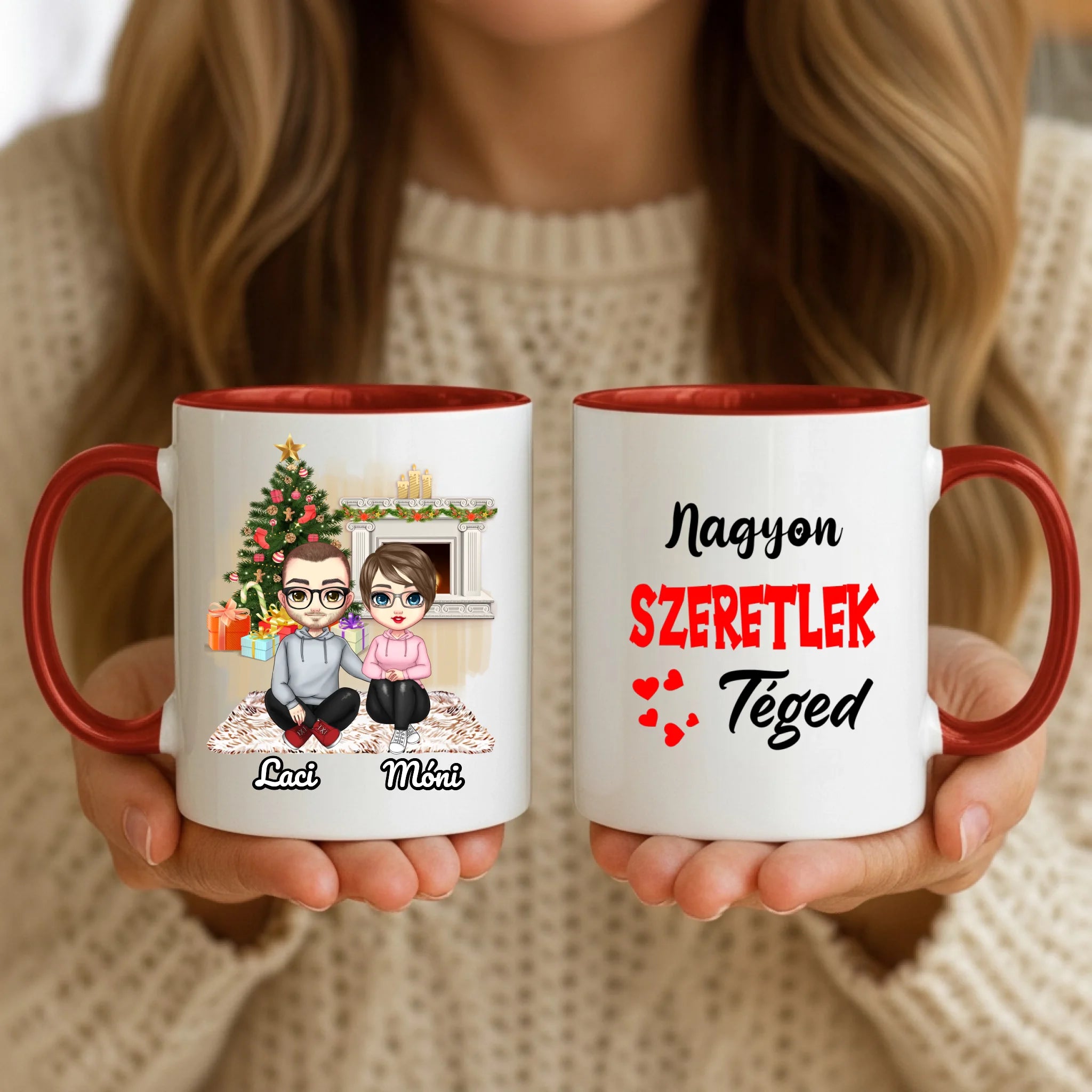 11oz Mug Mockup - Red Handle