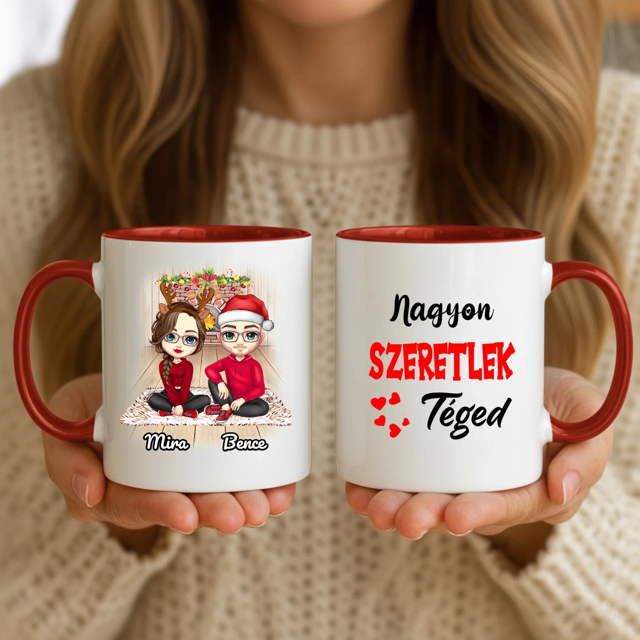 11oz Mug Mockup - Red Handle