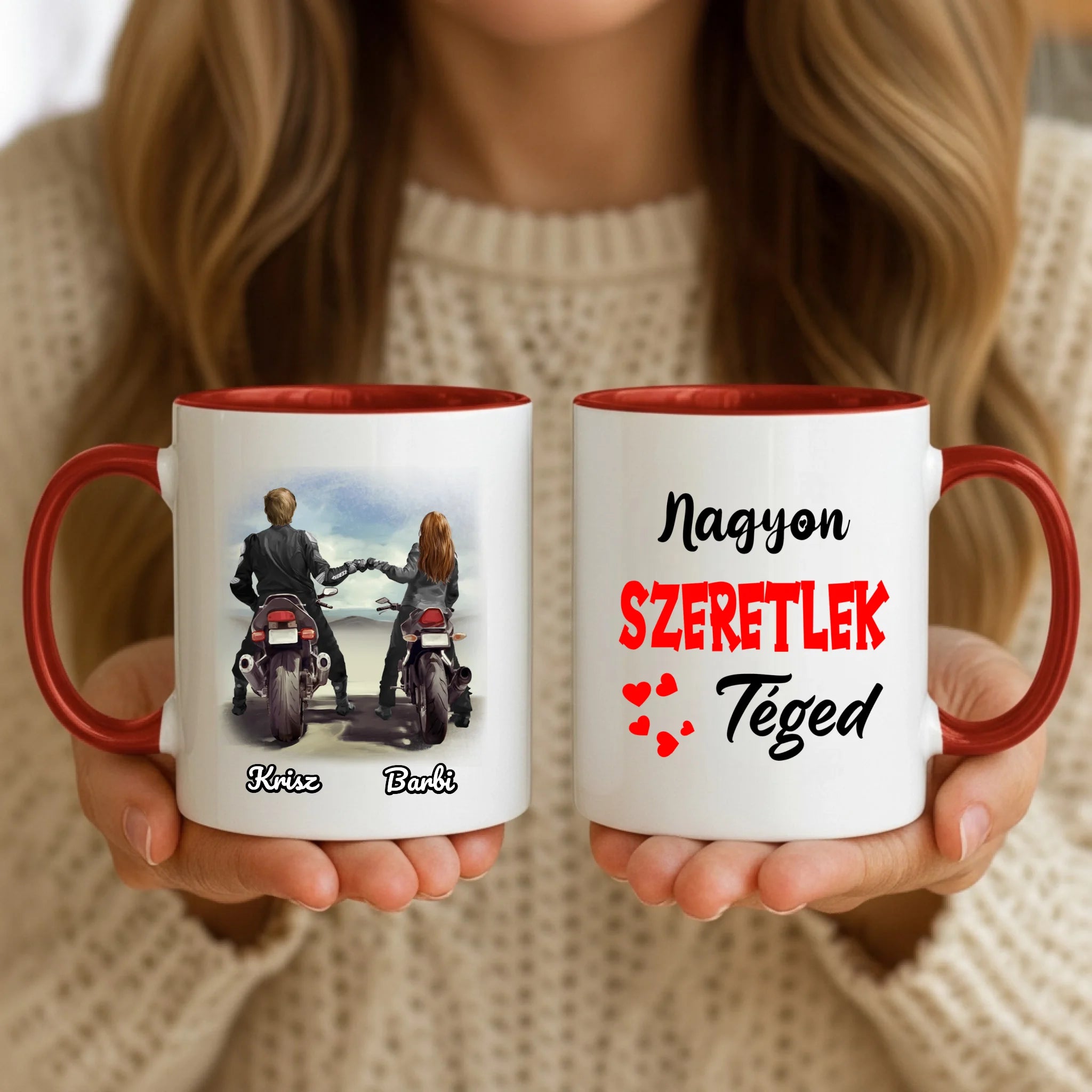 11oz Mug Mockup - Red Handle