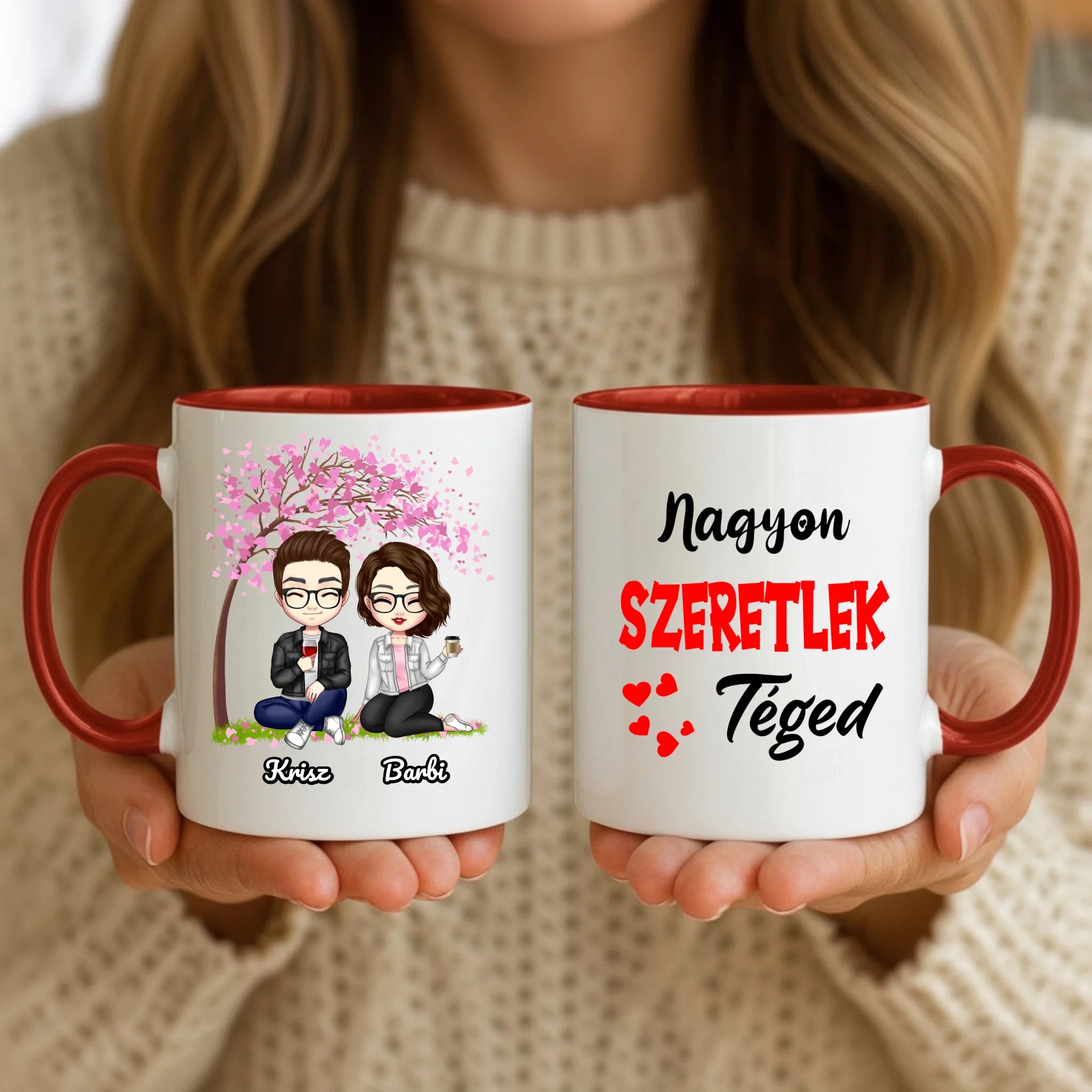 11oz Mug Mockup - Red Handle
