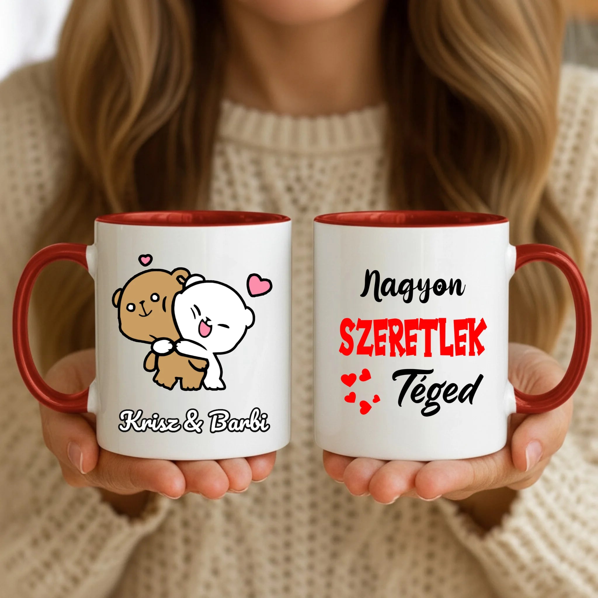 11oz Mug Mockup - Red Handle