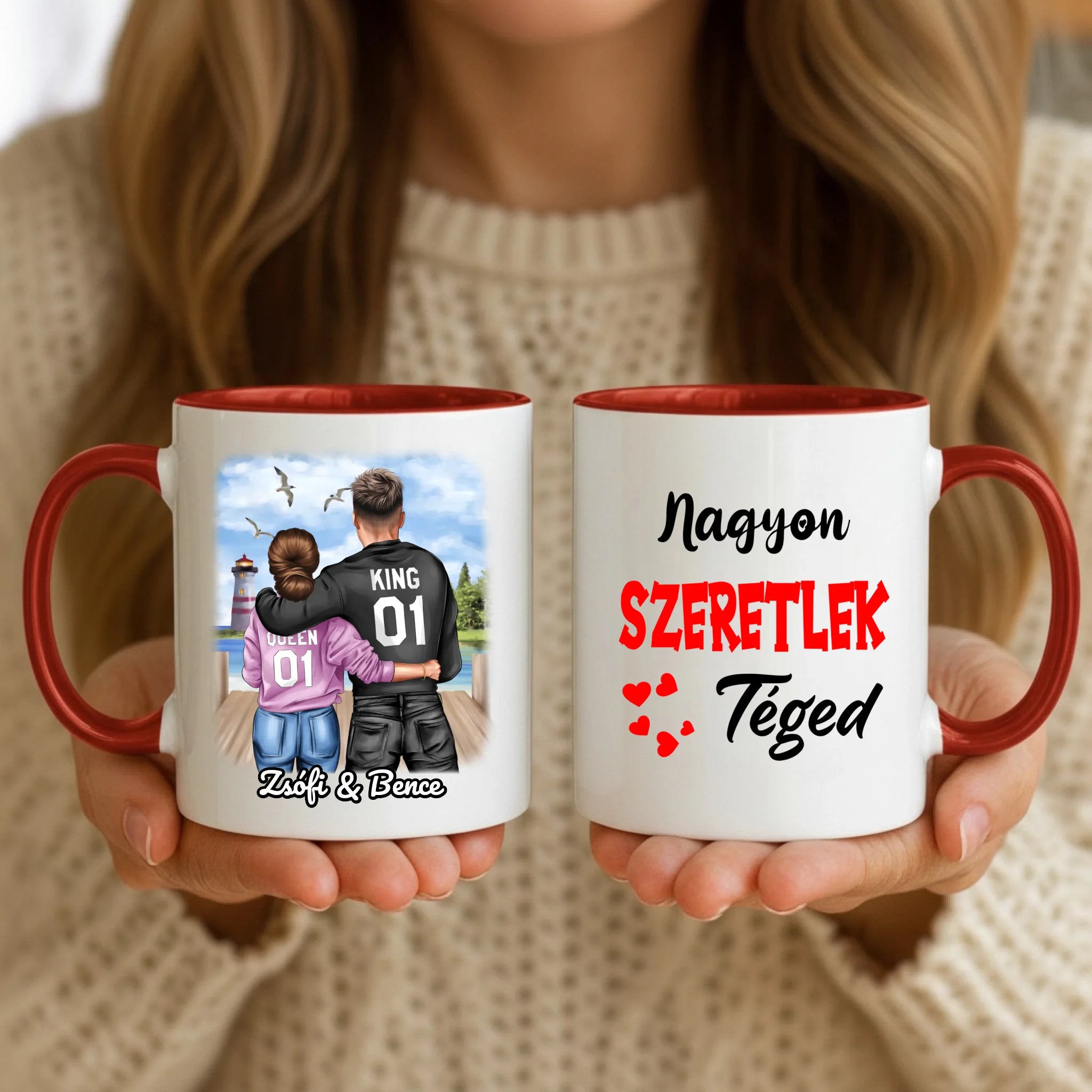 11oz Mug Mockup - Red Handle