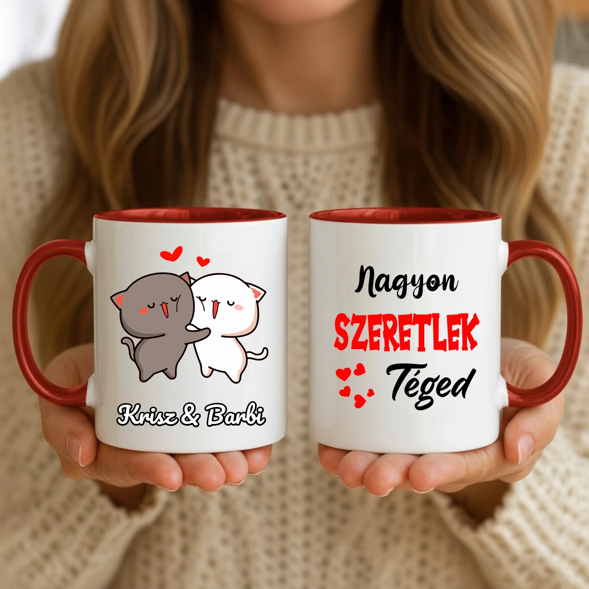 11oz Mug Mockup - Red Handle