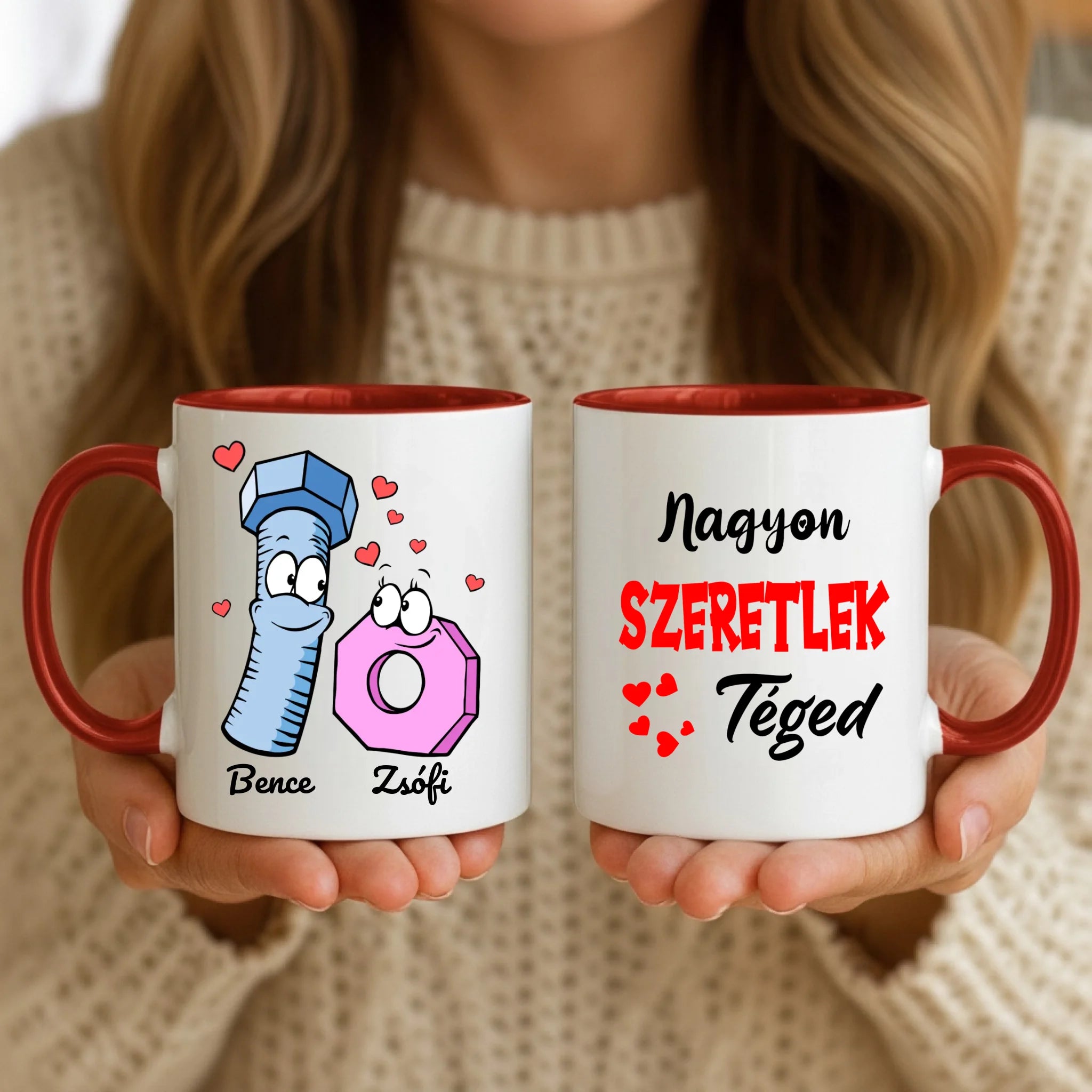 11oz Mug Mockup - Red Handle