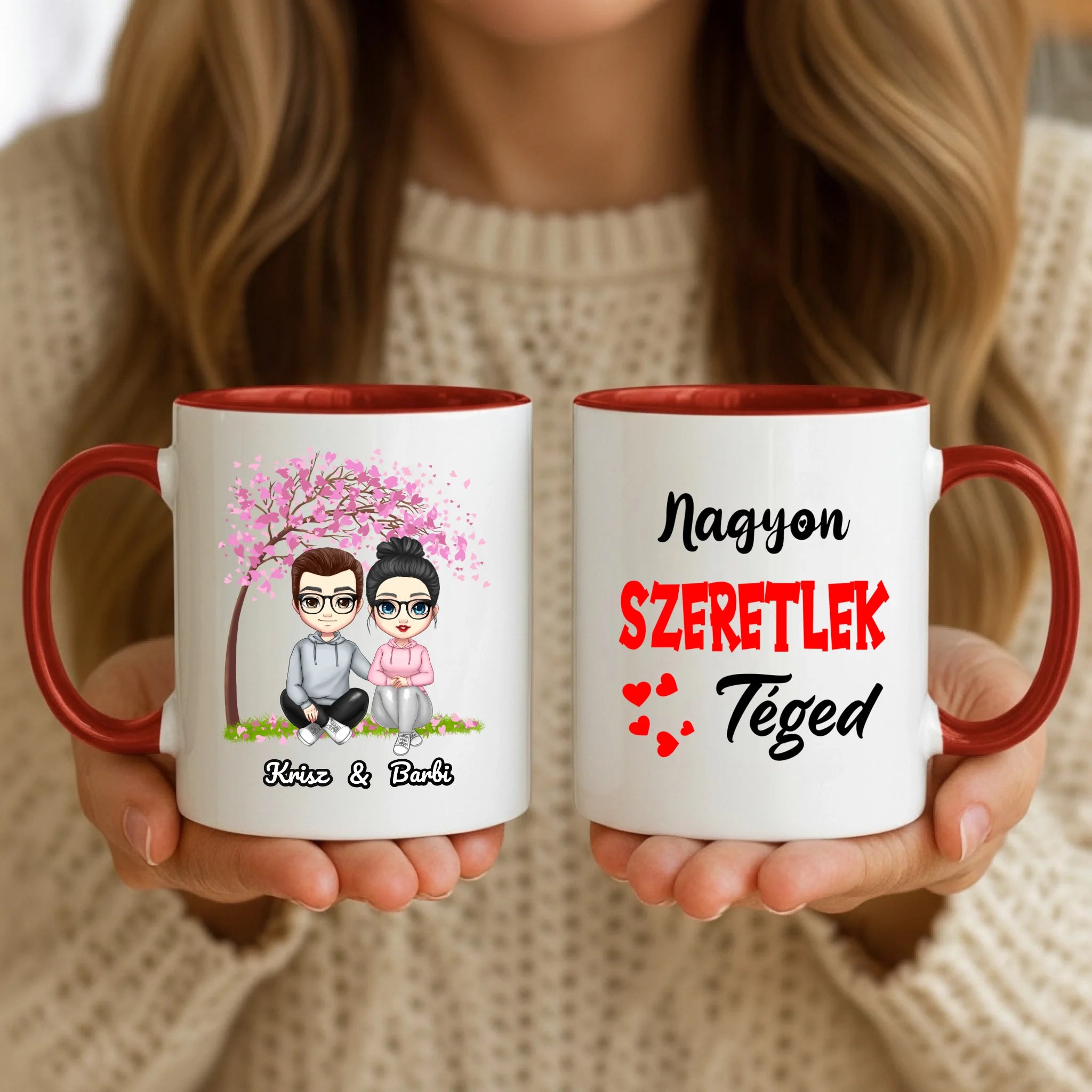 11oz Mug Mockup - Red Handle