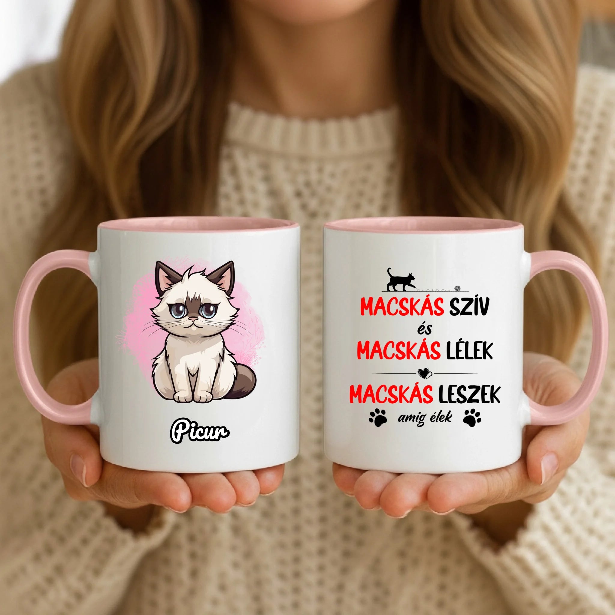 11oz Mug Mockup - Pink Handle