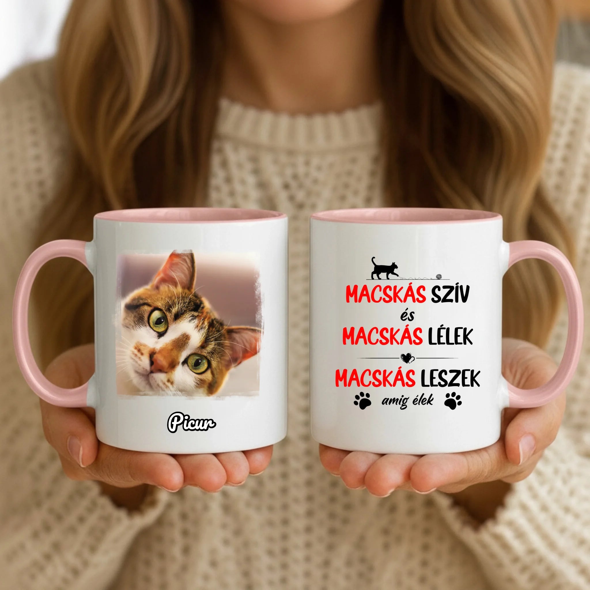 11oz Mug Mockup - Pink Handle