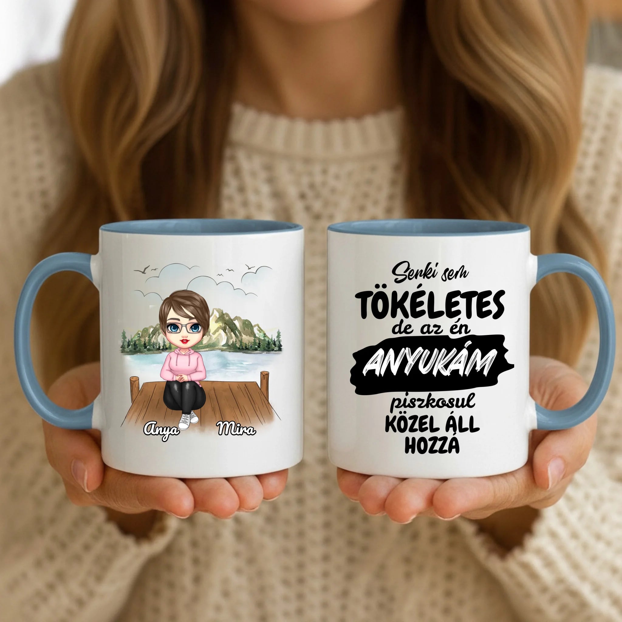 11oz Mug Mockup - Blue Handle
