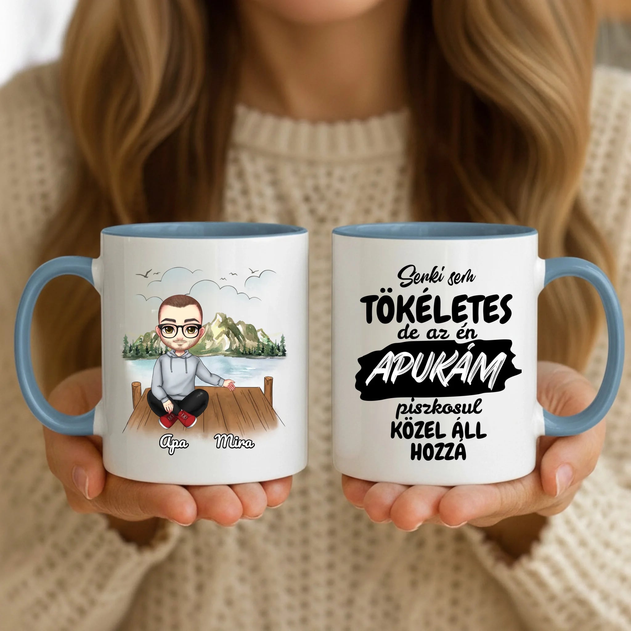 11oz Mug Mockup - Blue Handle