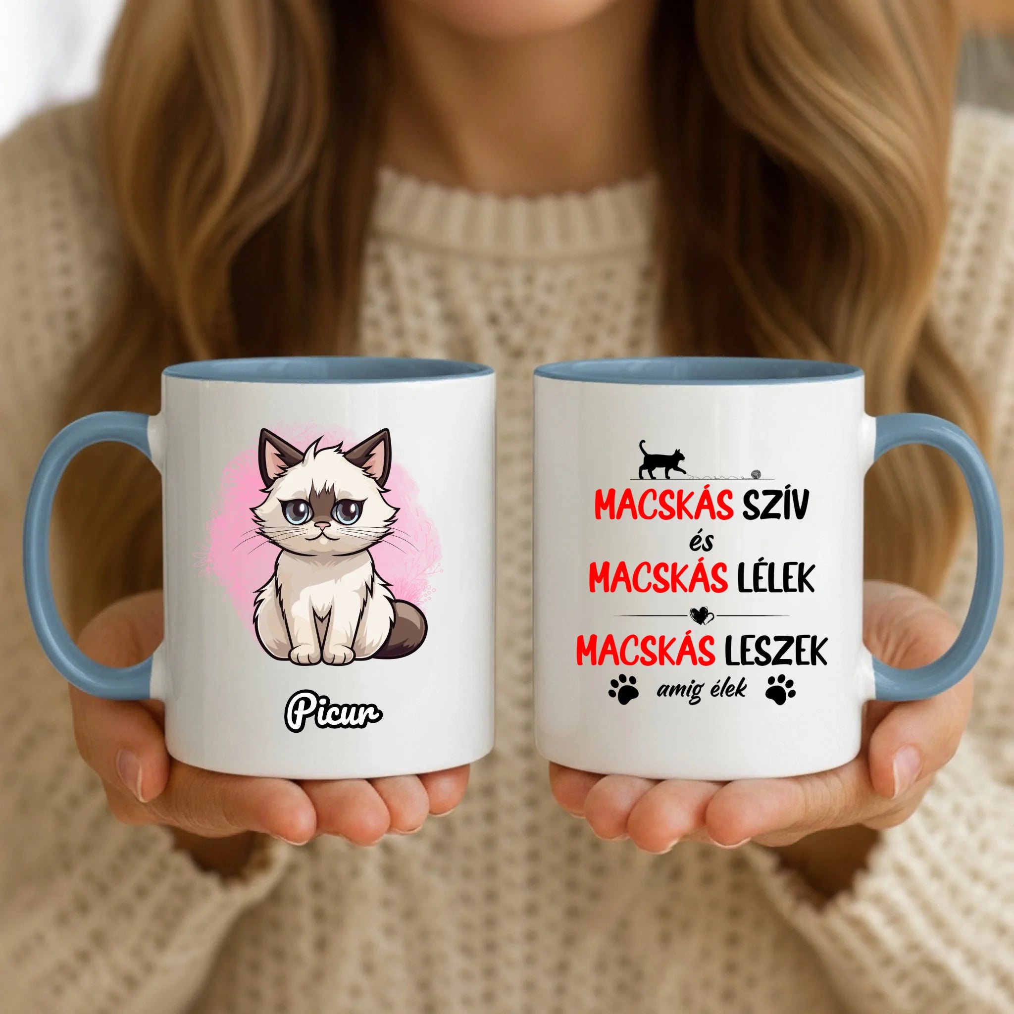 11oz Mug Mockup - Blue Handle