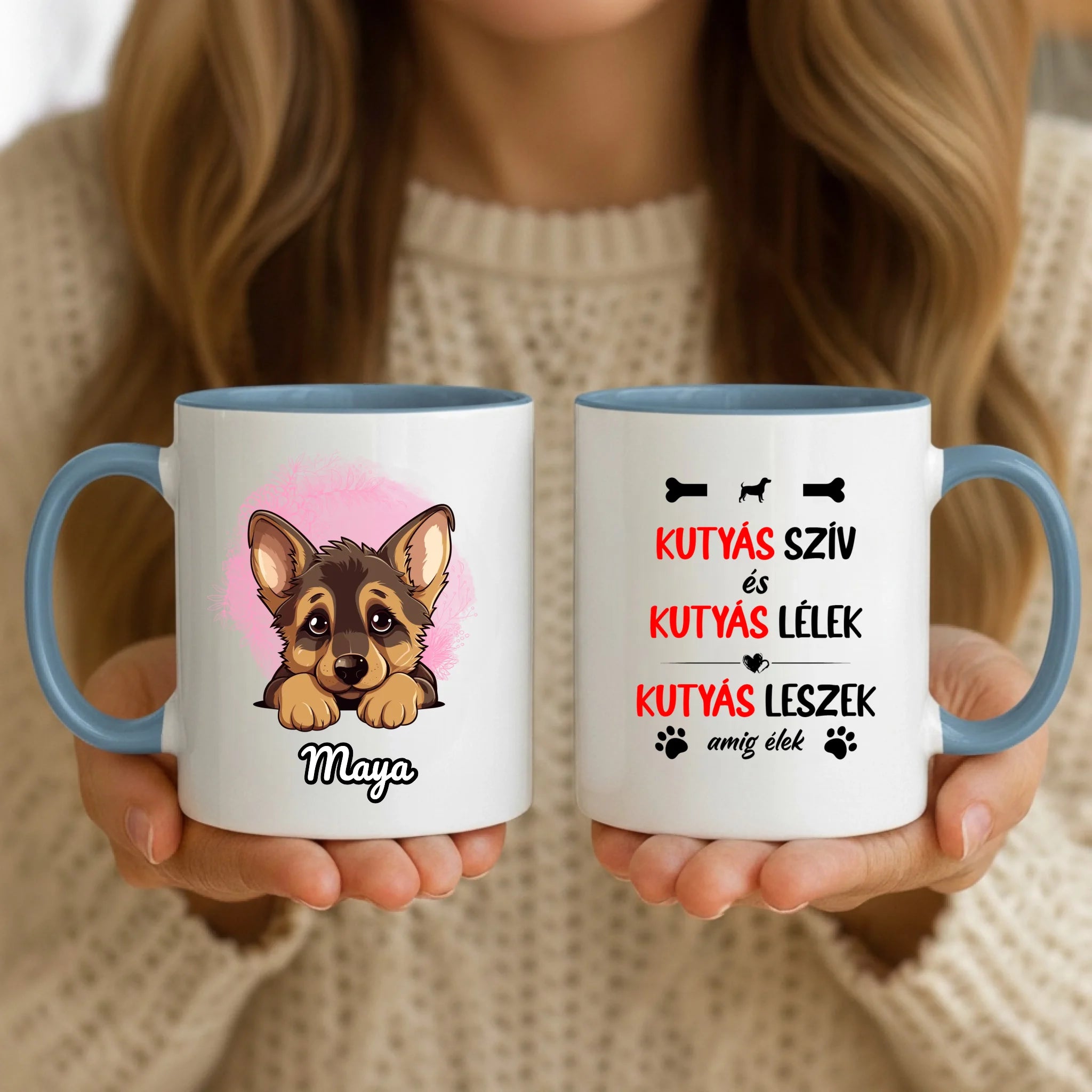 11oz Mug Mockup - Blue Handle