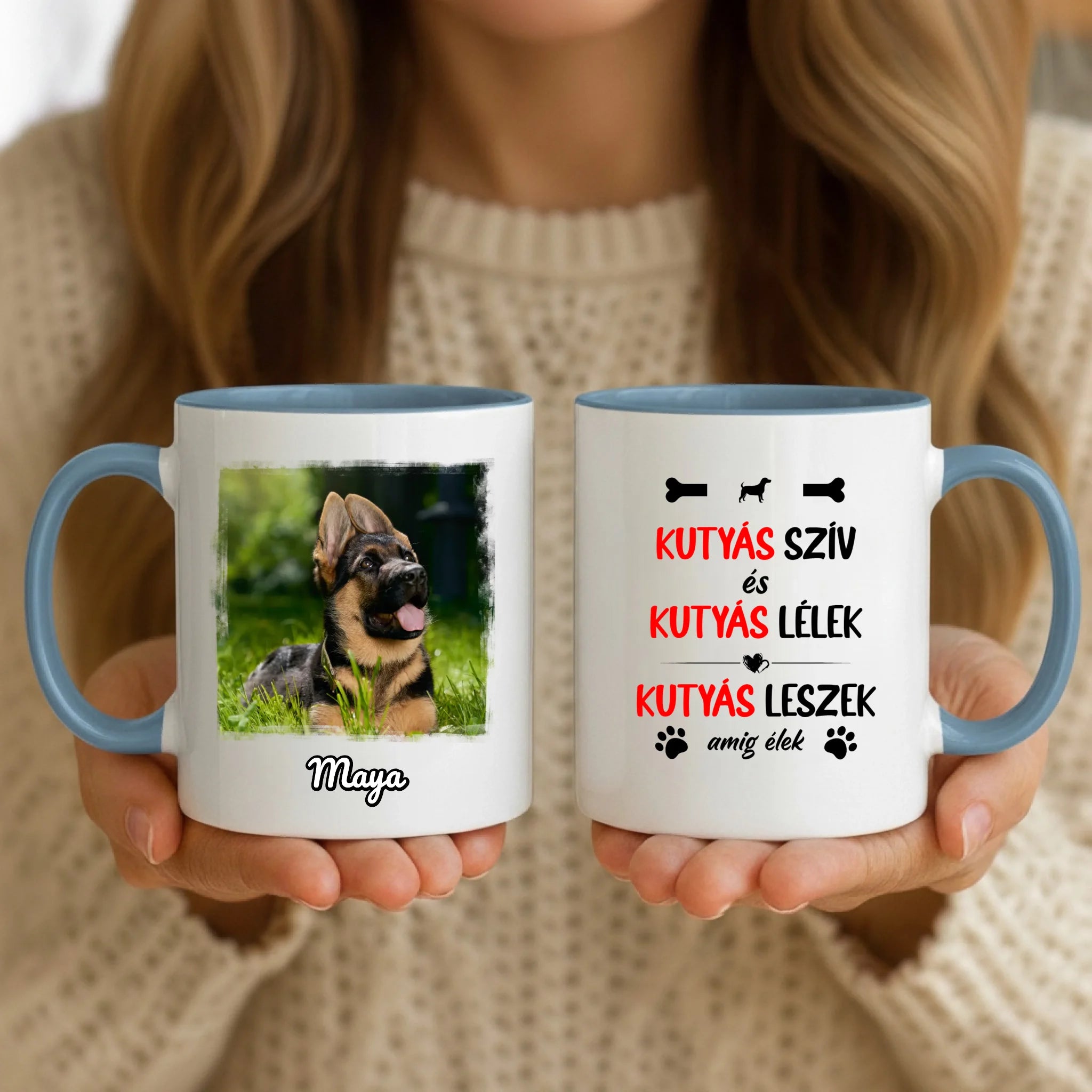 11oz Mug Mockup - Blue Handle