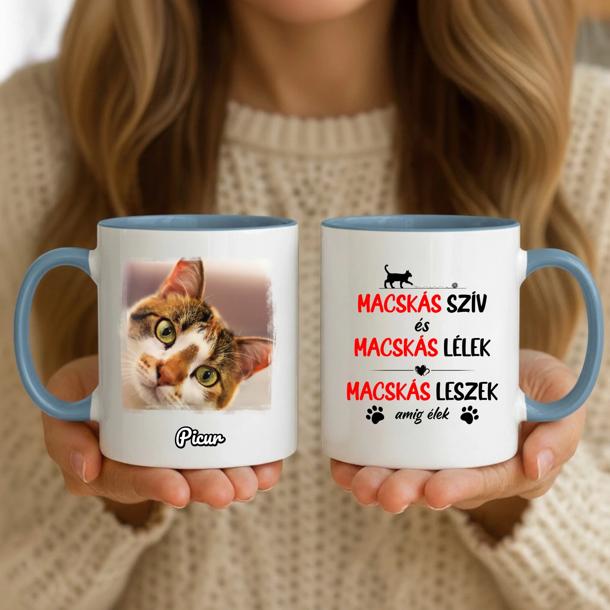 11oz Mug Mockup - Blue Handle