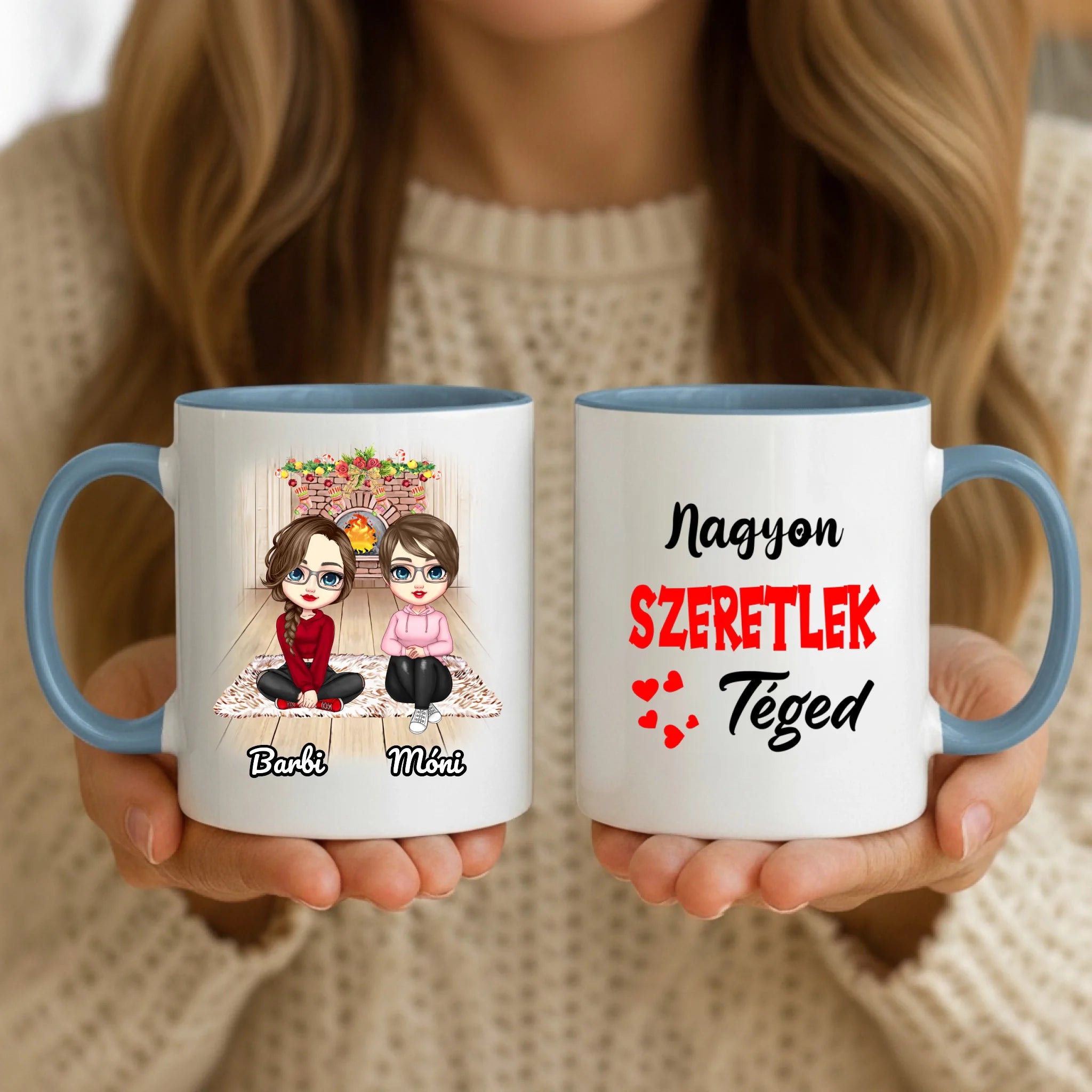 11oz Mug Mockup - Blue Handle