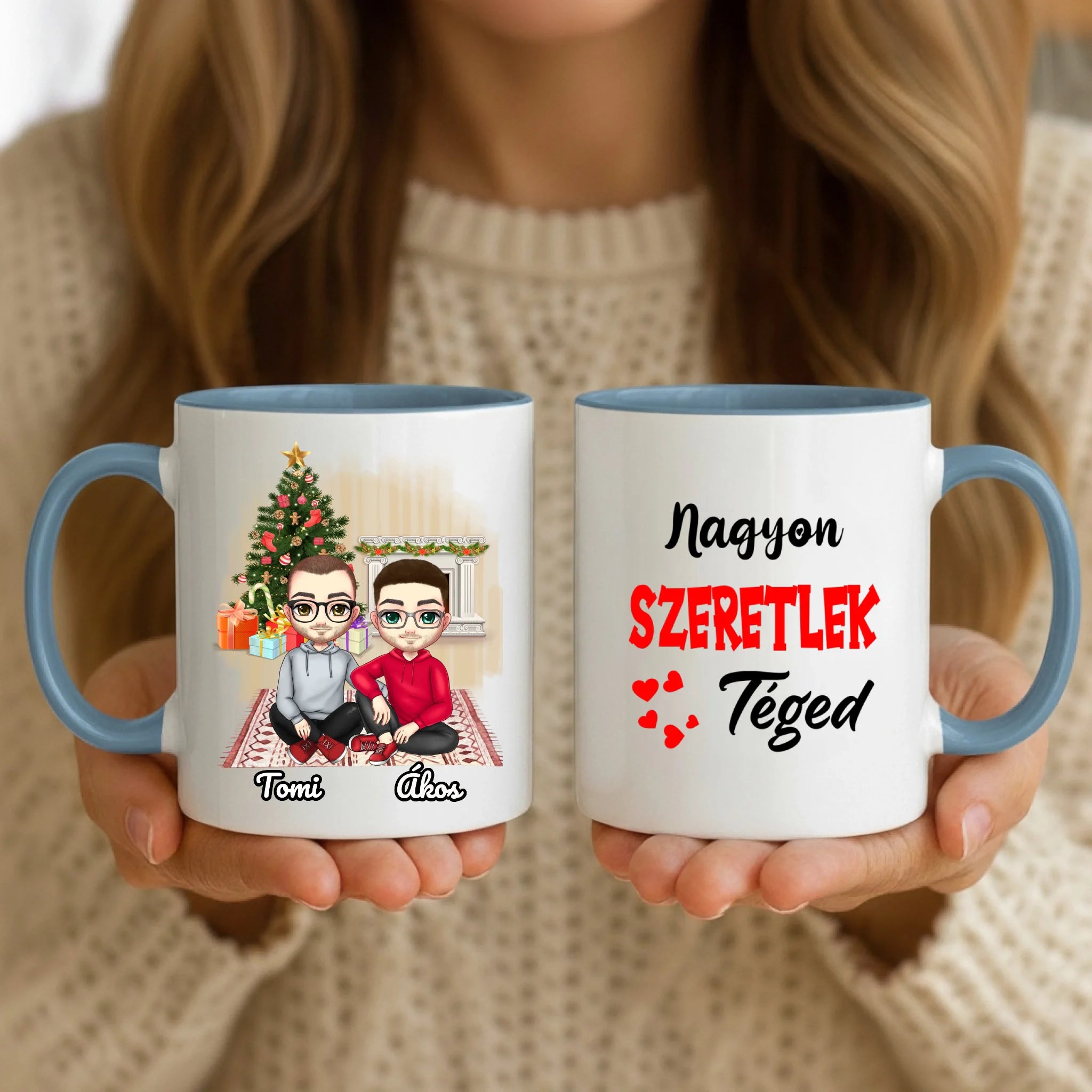 11oz Mug Mockup - Blue Handle