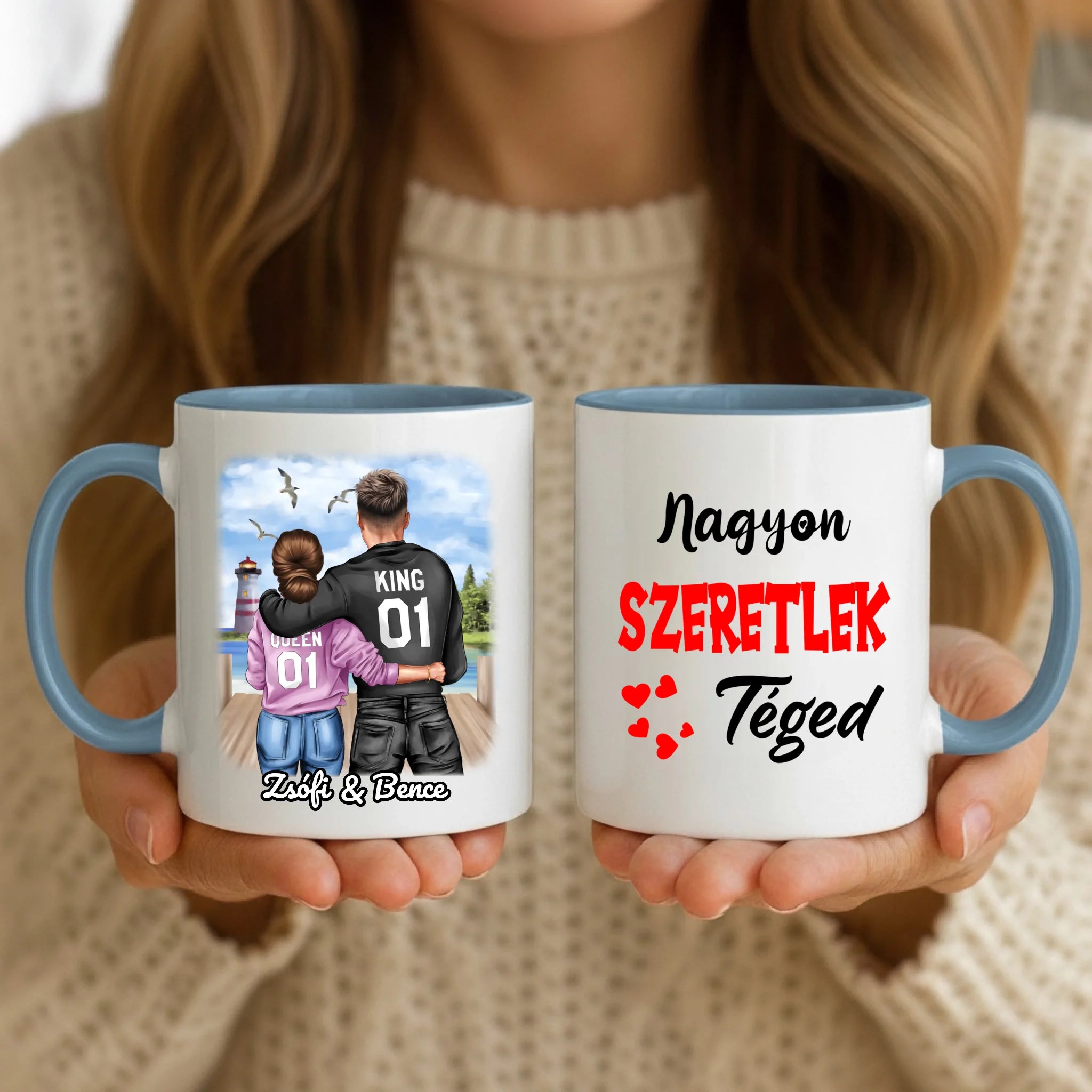 11oz Mug Mockup - Blue Handle