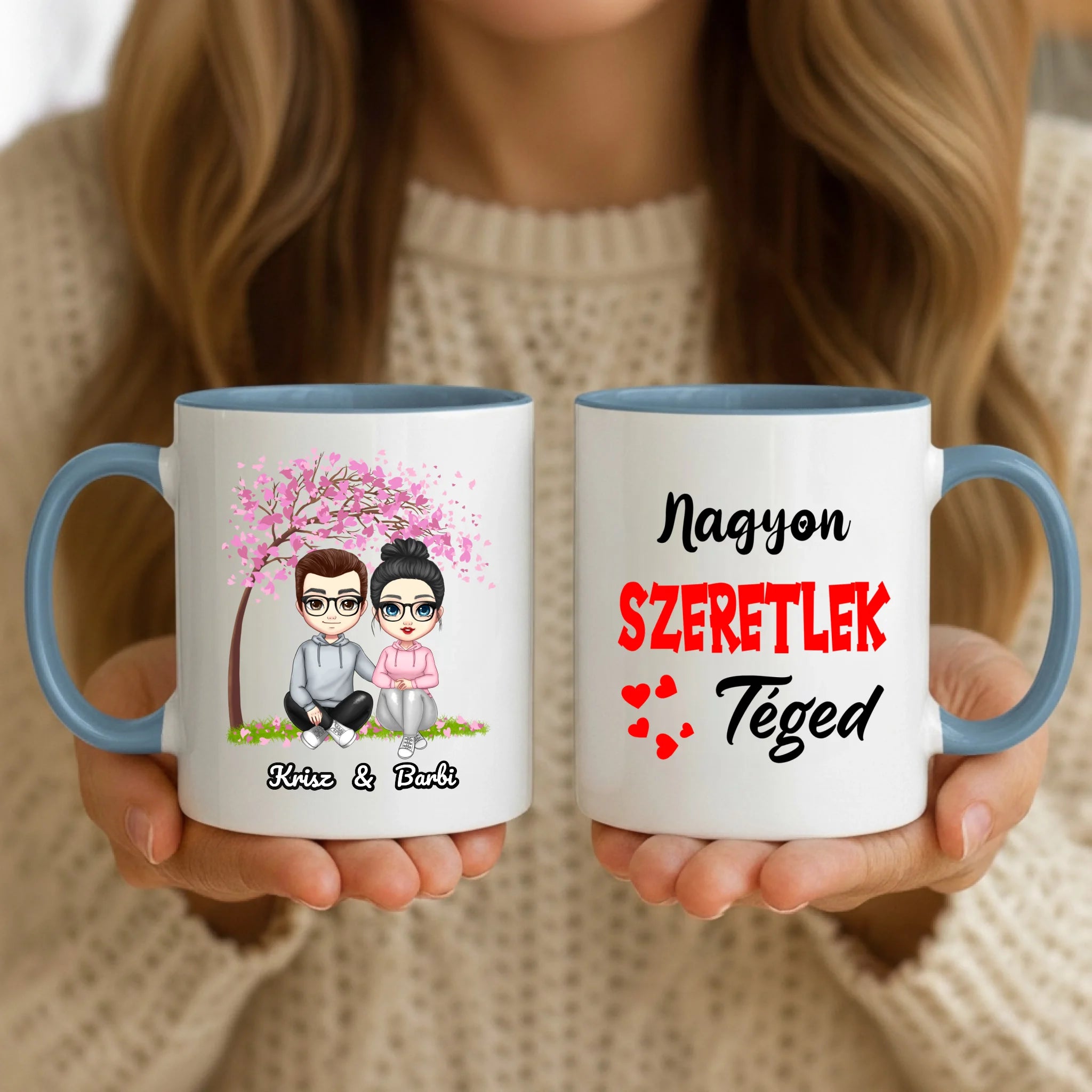 11oz Mug Mockup - Blue Handle