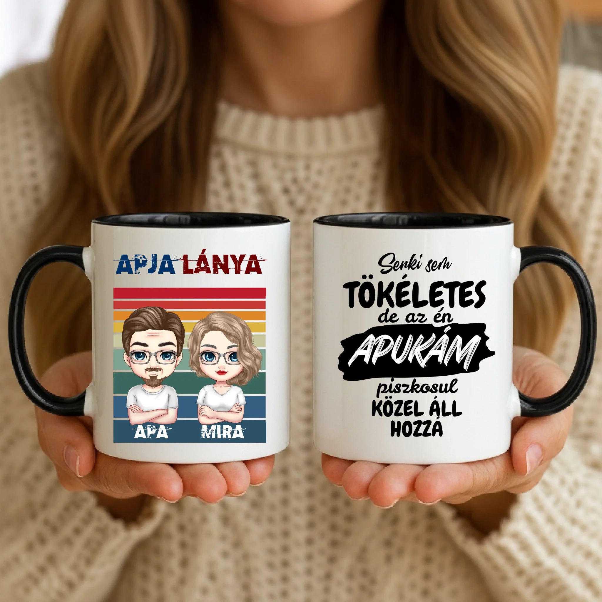 11oz Mug Mockup - Black Handle