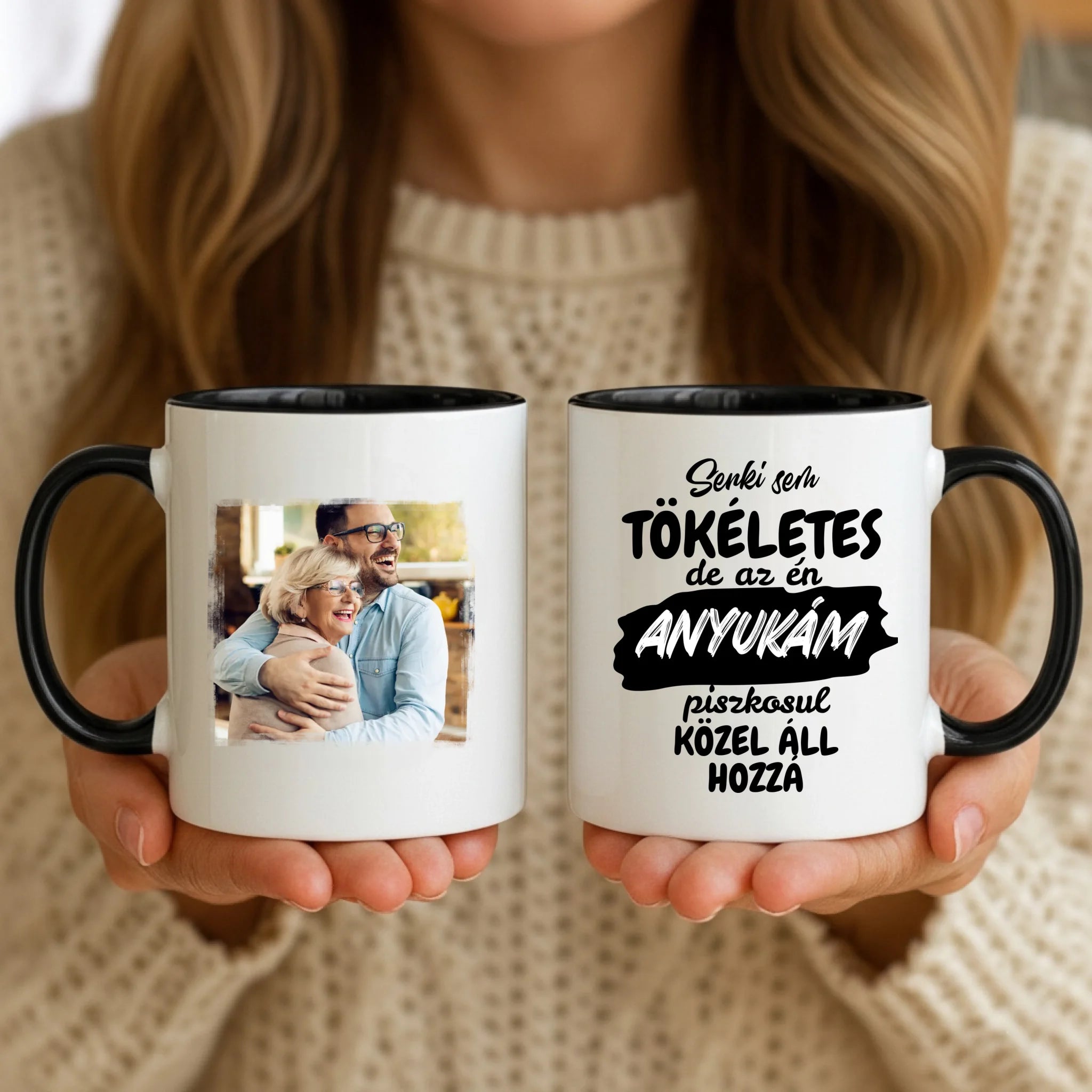 11oz Mug Mockup - Black Handle