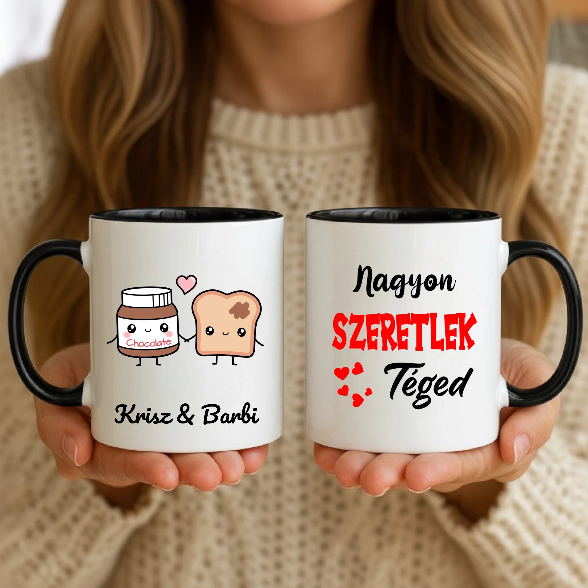 11oz Mug Mockup - Black Handle