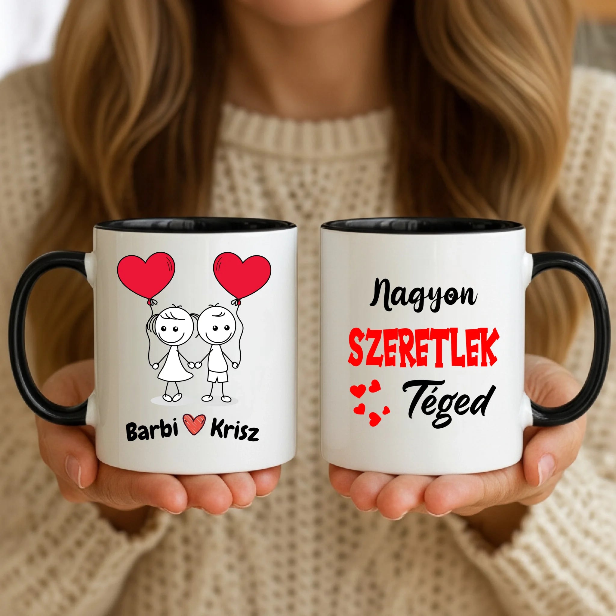 11oz Mug Mockup - Black Handle