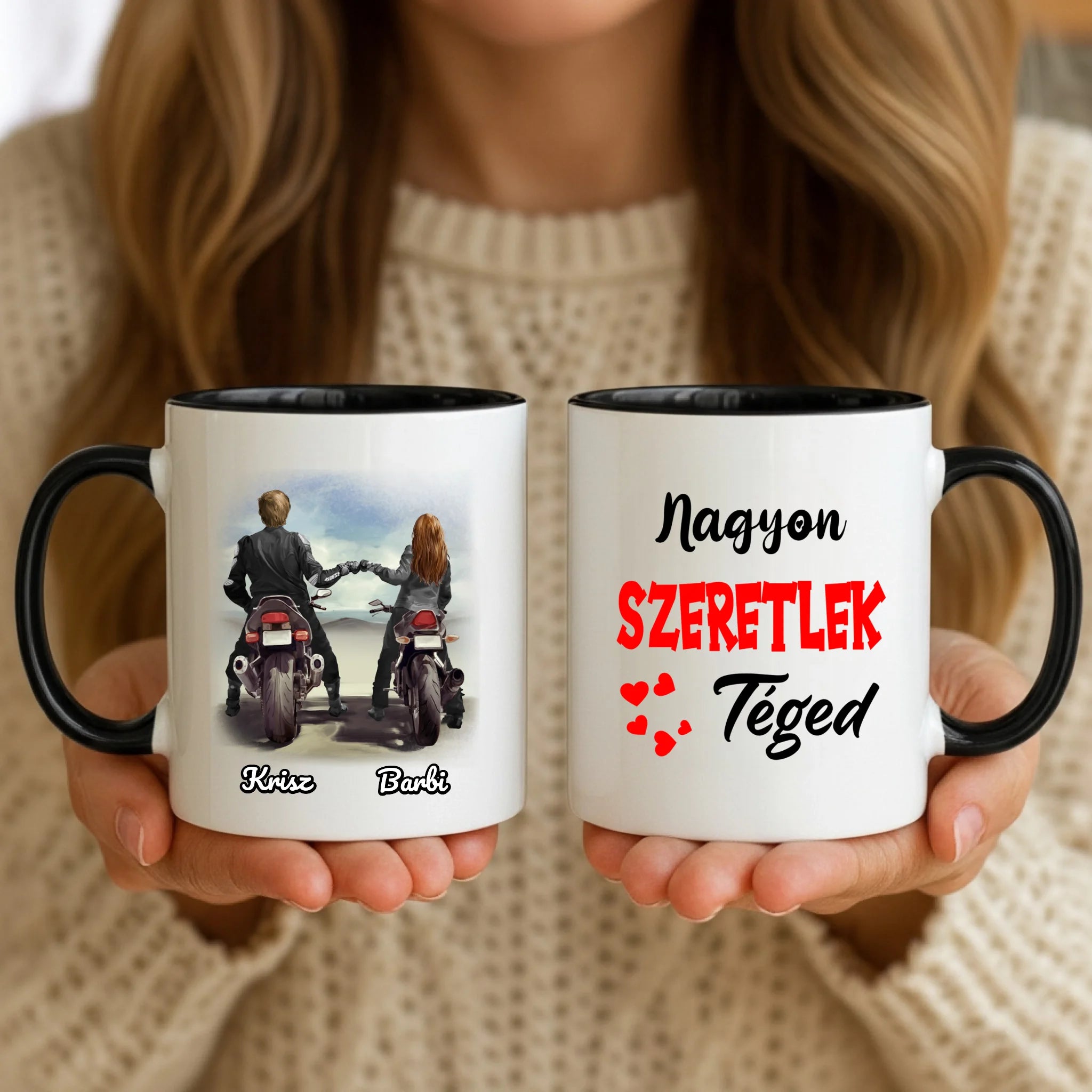 11oz Mug Mockup - Black Handle