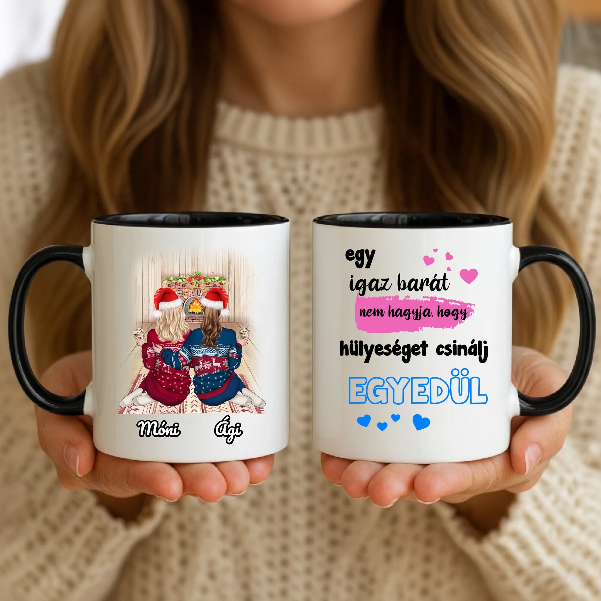 11oz Mug Mockup - Black Handle